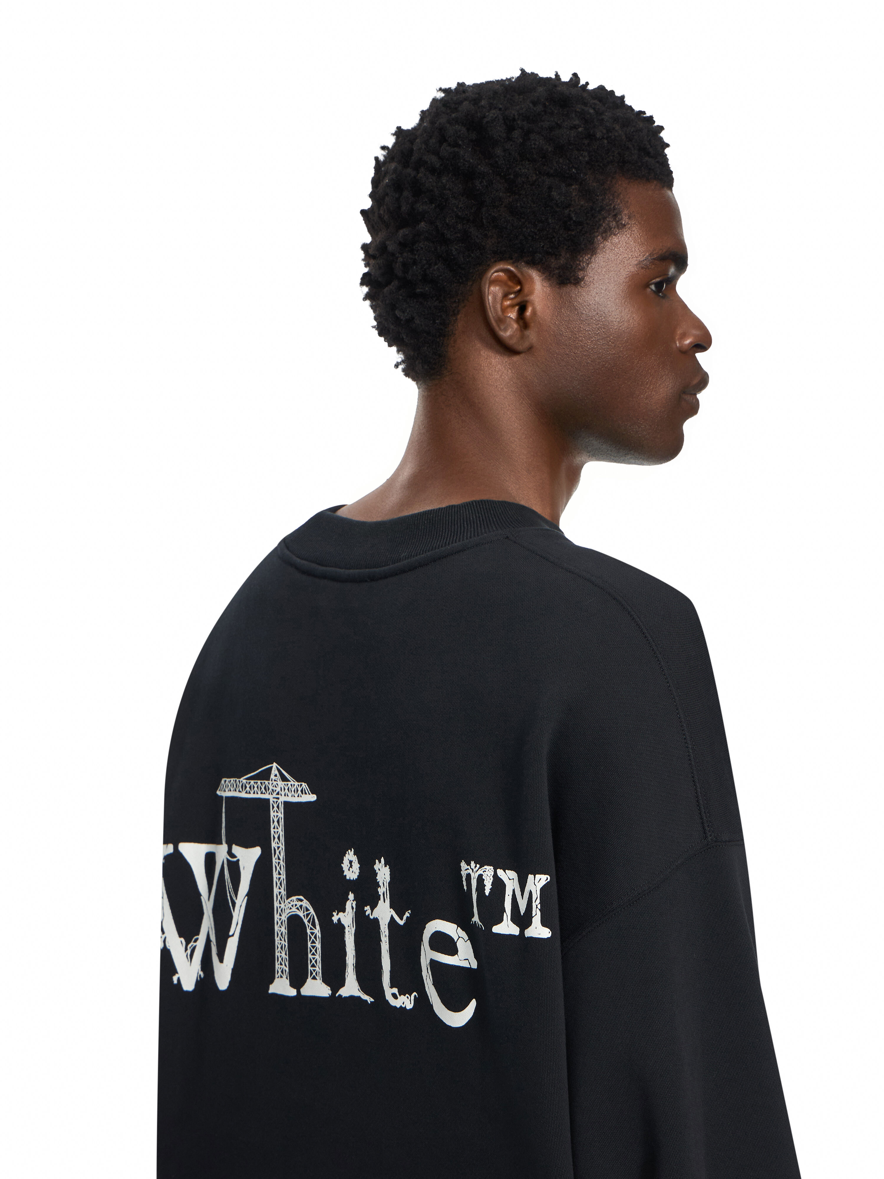 OFF WHITE City Nature Skate Crewneck Sweatshirt BLACK 44MBA054F26F006