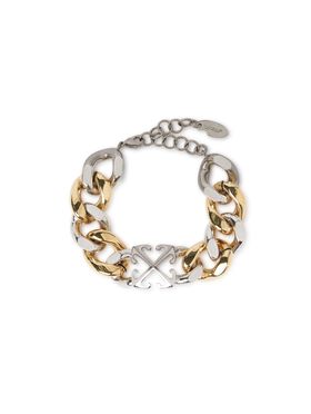 OFF WHITE Bicolor Arrow Chain Bracelet GOLD OWOB13HC99MET001