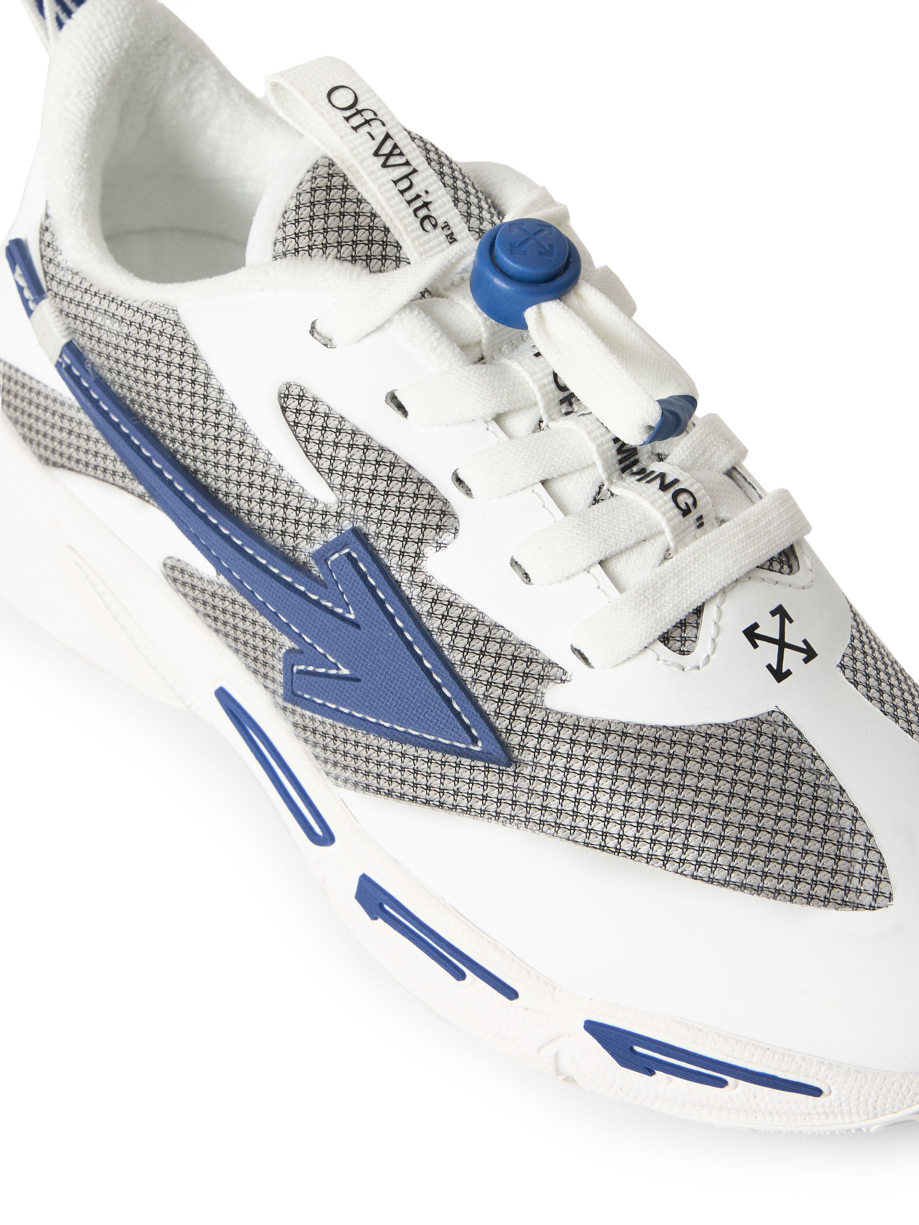 OFF WHITE "For Jumping" Sneakers WHITE - NAVY BLUE OBIA013S26FAB001