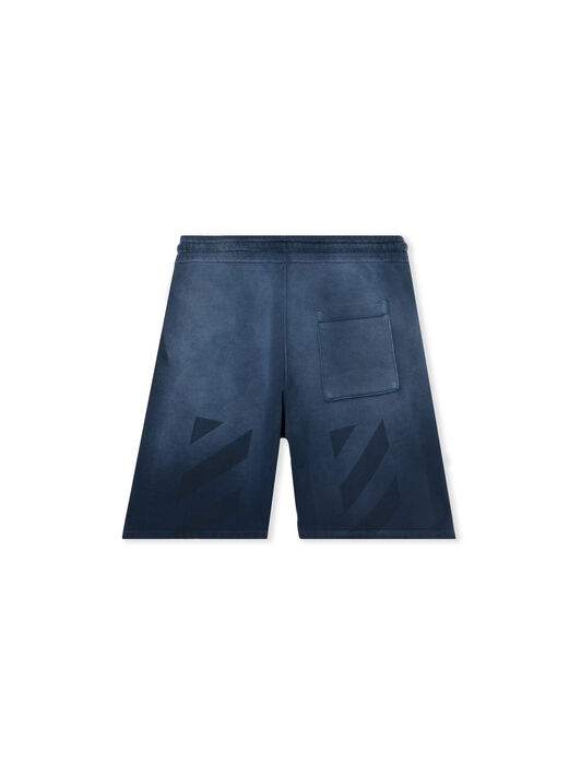 OFF WHITE LAUNDRY DIAG SKATE SWEATSHORT VINTAGE DARK SAPPHIRE - VINTAGE DARK SAP OMCI013F25FLE009