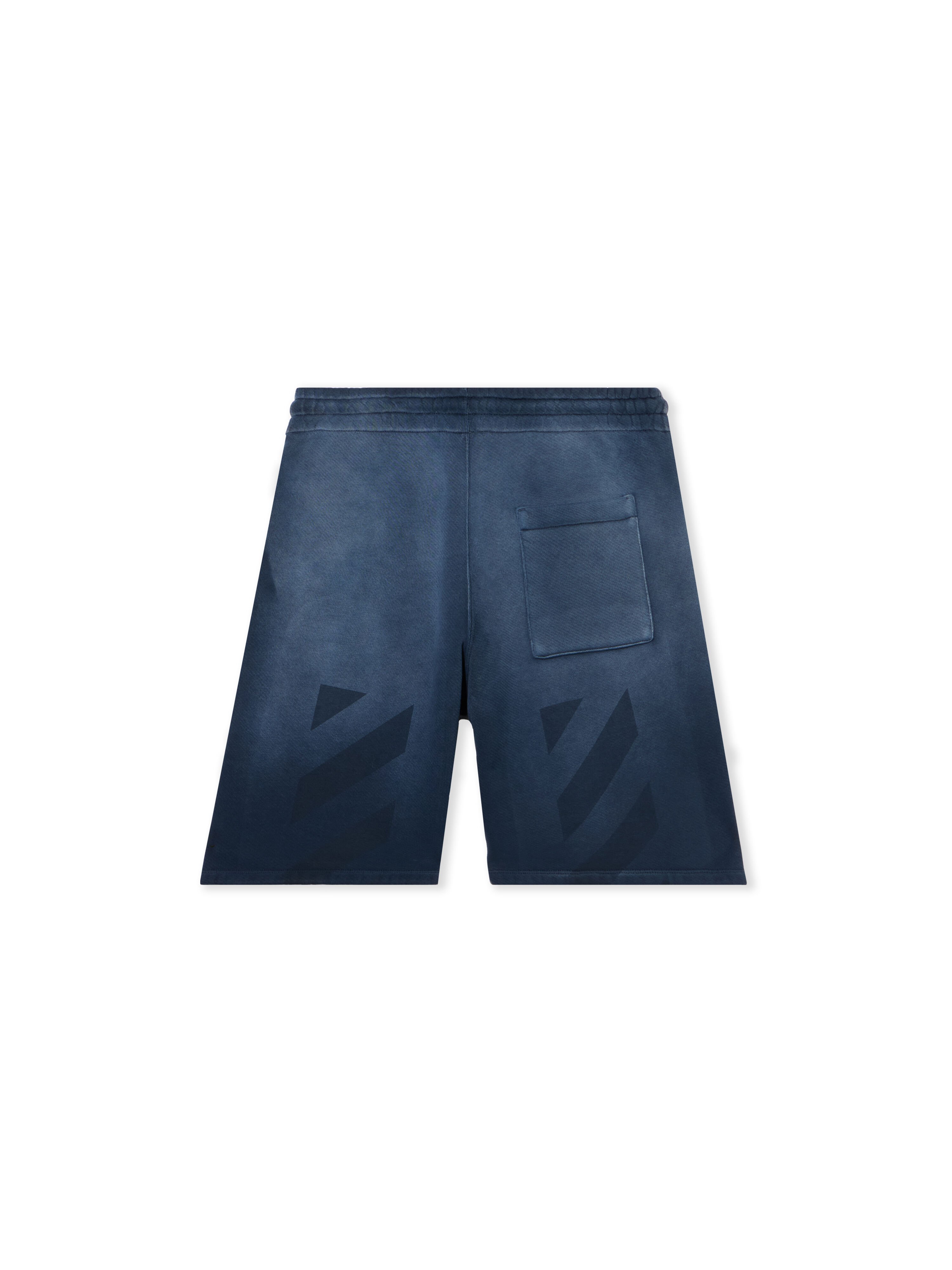 OFF WHITE LAUNDRY DIAG SKATE SWEATSHORT VINTAGE DARK SAPPHIRE - VINTAGE DARK SAP OMCI013F25FLE009