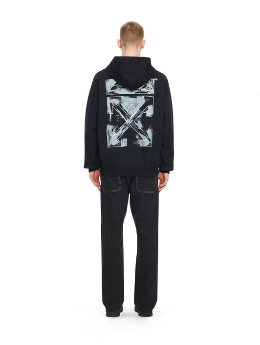 OFF WHITE Paint Arrow Skate Hoodie BLACK 44MBB085S26F00K