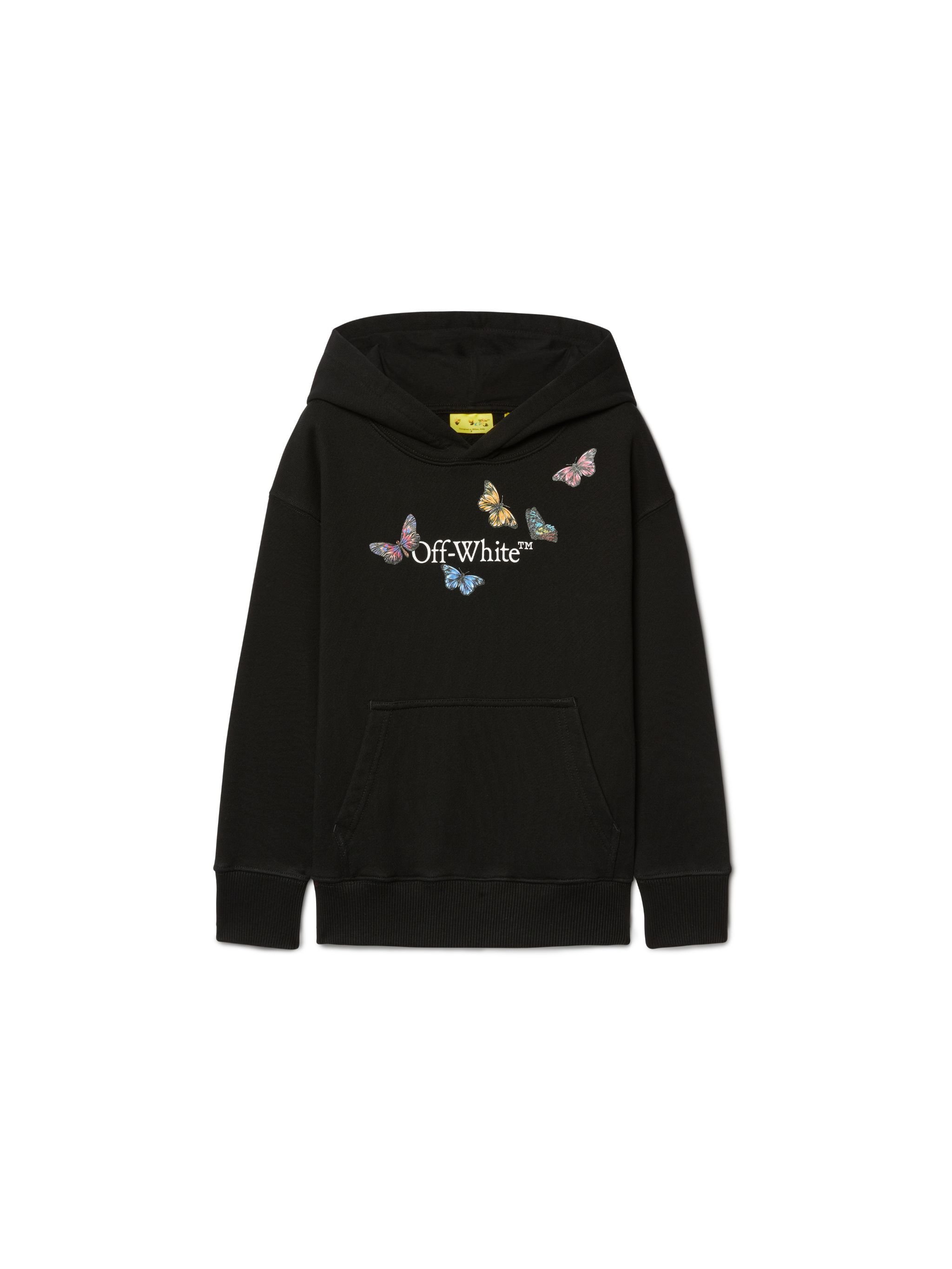 OFF WHITE Butterfly Bookish Hoodie BLACK OGBB002S25FLE001