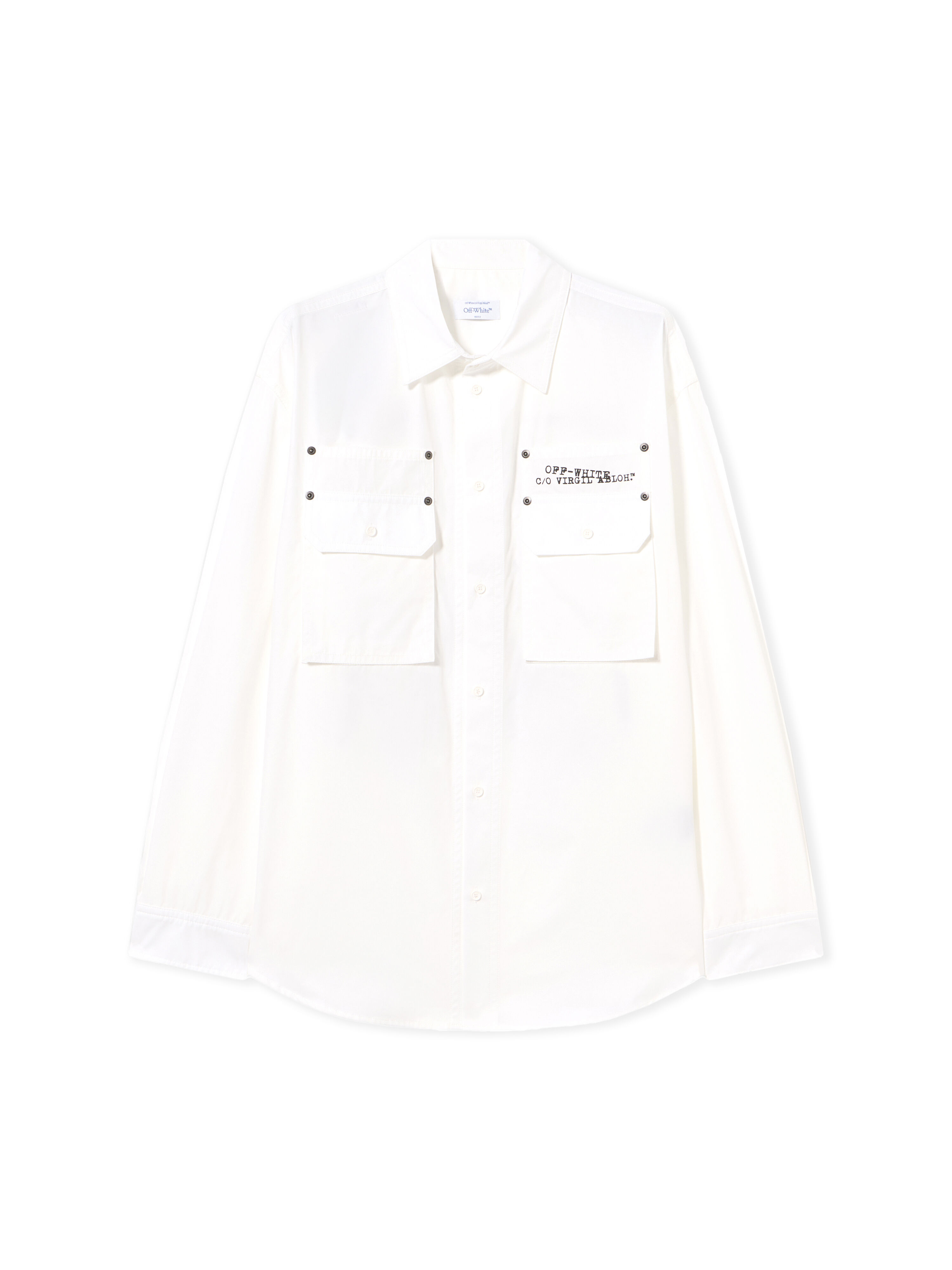 OFF WHITE Camicia Overshirt Type Arrow Poplin WHITE 44XGE04VS26F001