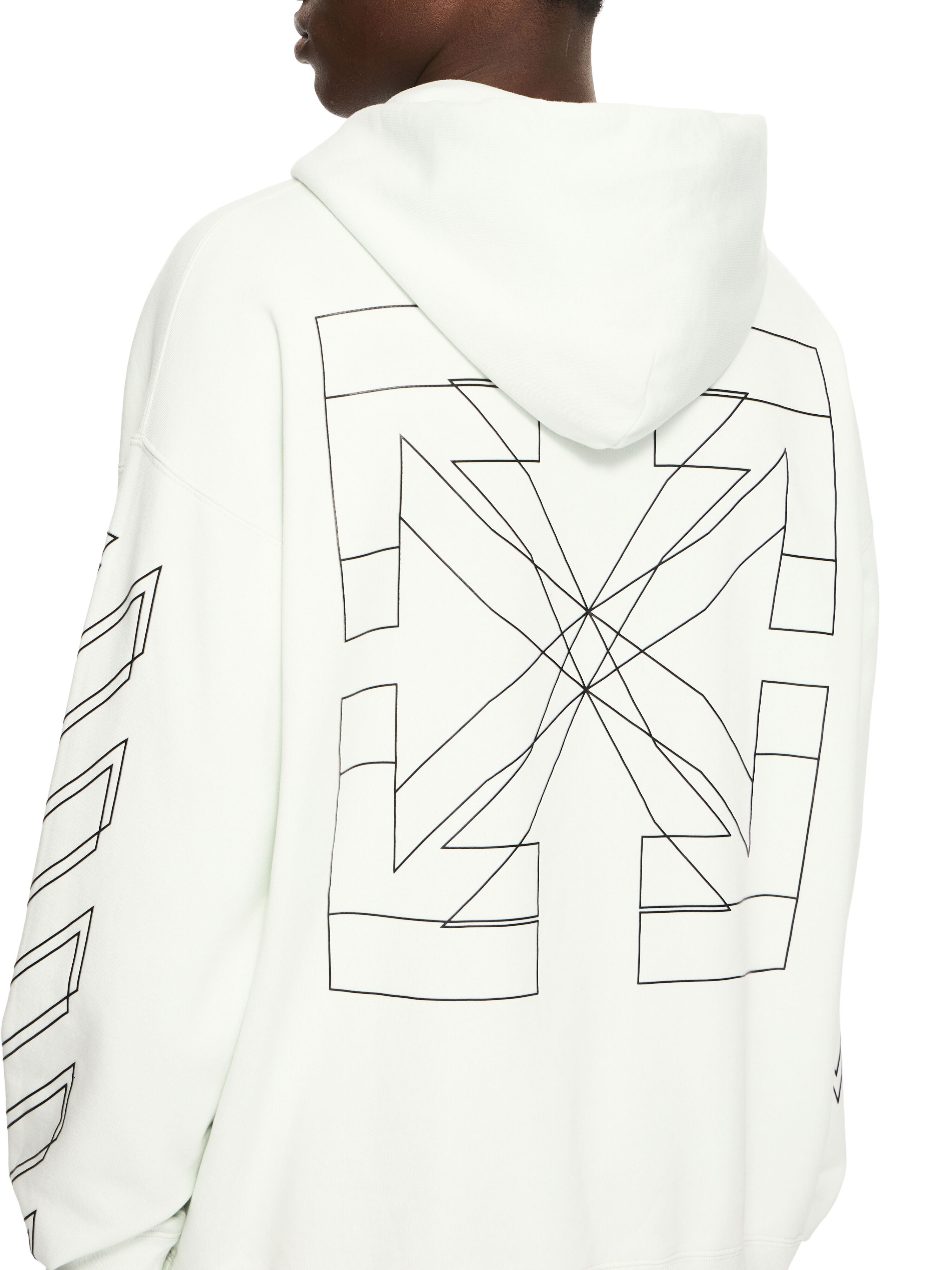 Outline Double Arrow Skate Hoodie in BLUEWASH for Men | Off-White™