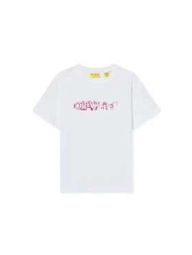 OFF WHITE Big Bookish Watercolor Short Sleeve T-Shirt WHITE 44GAA001F26J001