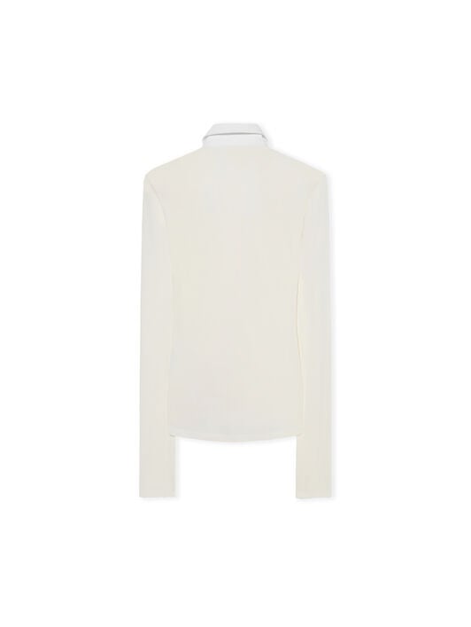Second Skin Long Sleeve Shirt OFF WHITE Second Skin Long Sleeve Shirt WHITE - WHITE OWGE02MF25JER001
