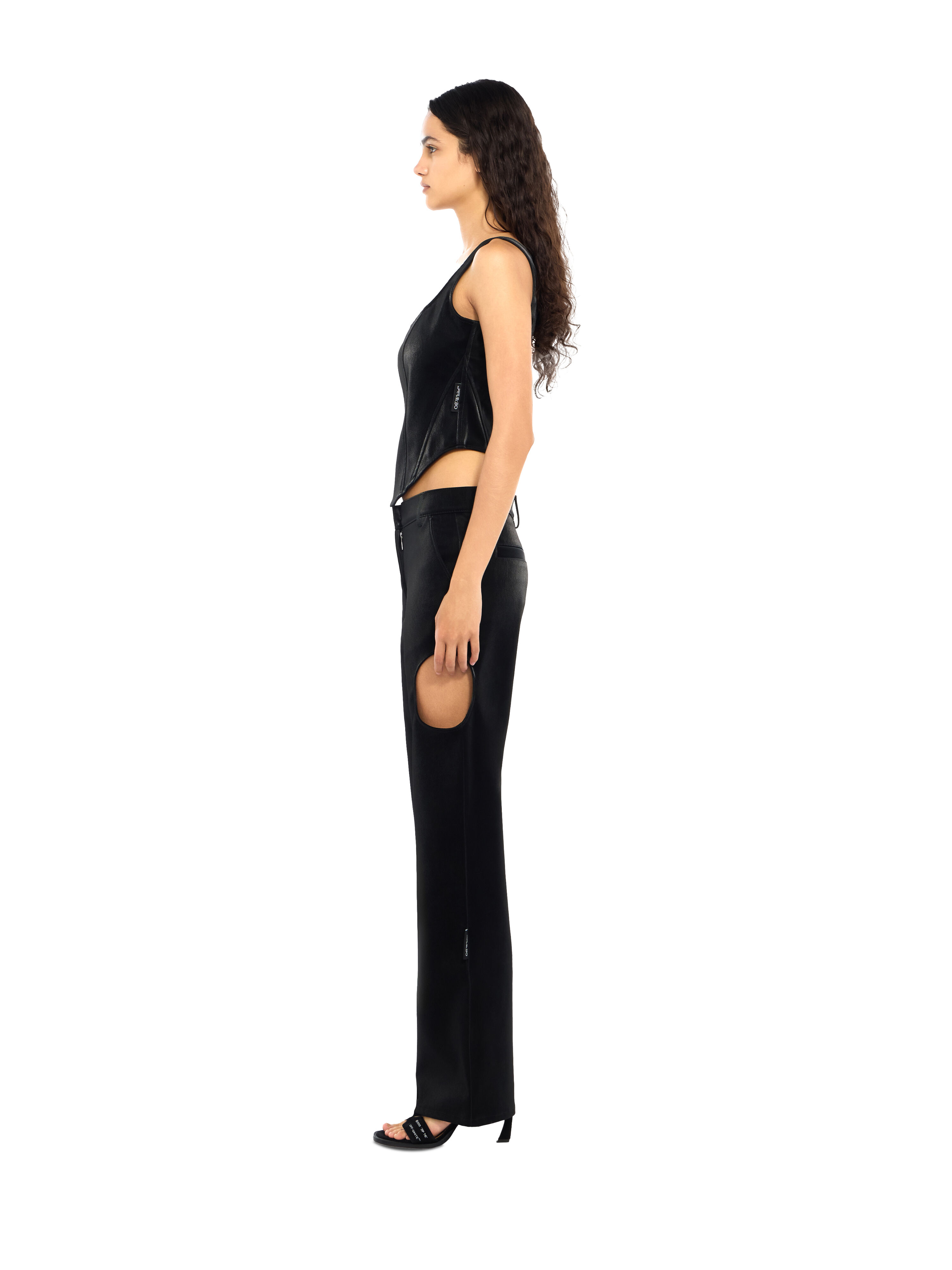 Velvet-Coated Meteor Pants OFF WHITE Velvet-Coated Meteor Pants Black-Black 2FH00110B
