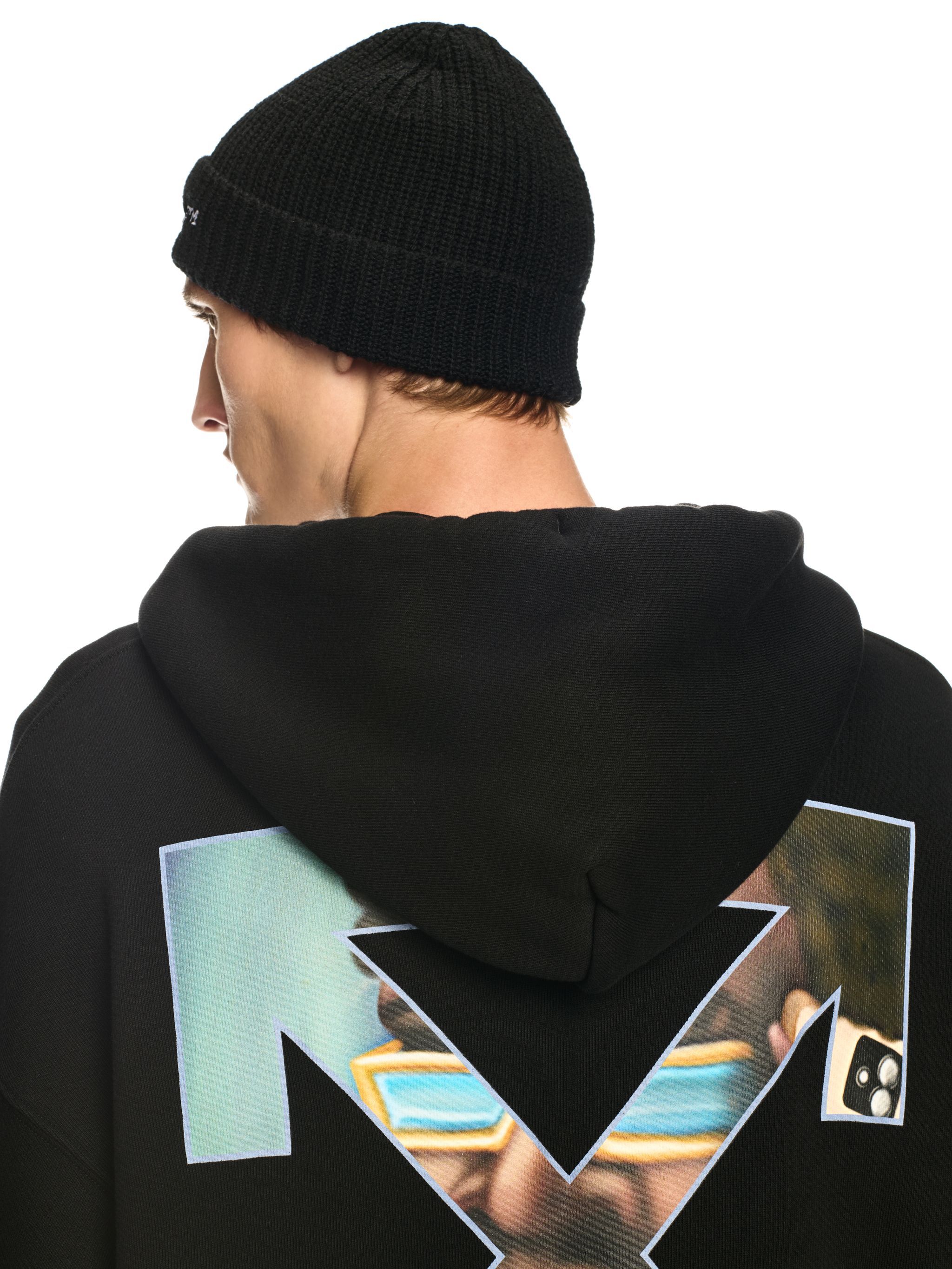 OFF WHITE Black Barber Arrow Hoodie BLACK OMBB085S25FLE00R