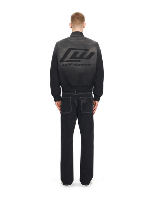 OFF WHITE OWR Gradient Bomber Jacket BLACK 44XEH05OS26F001