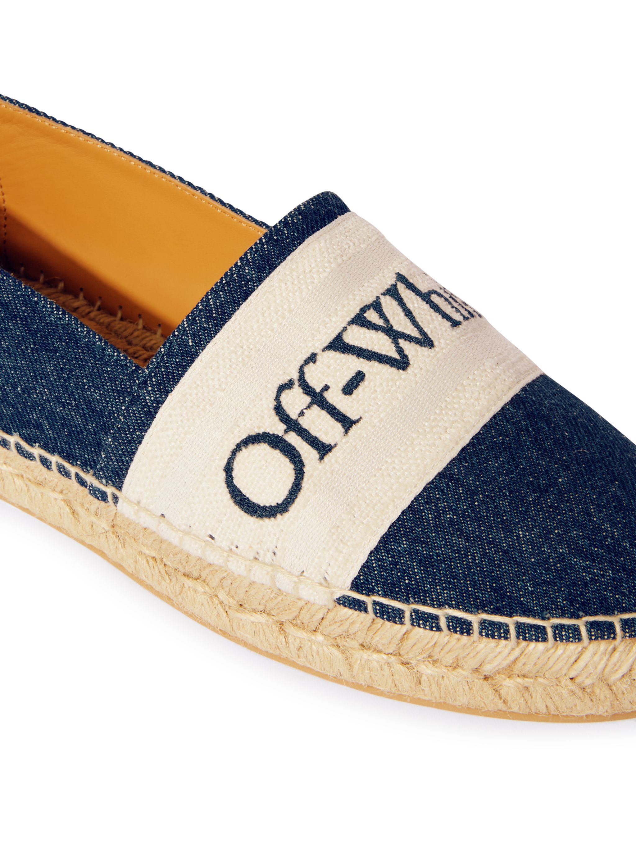 OFF WHITE Espadrillas Blu In Denim Con Logo Bookish BLU OWIB014S25DEN001
