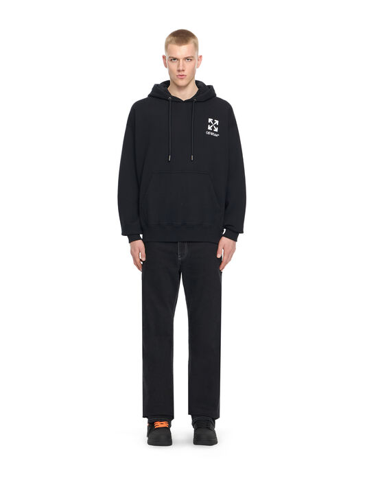 OFF WHITE Small Arrow Skate Hoodie BLACK 44MBB085S26F00O