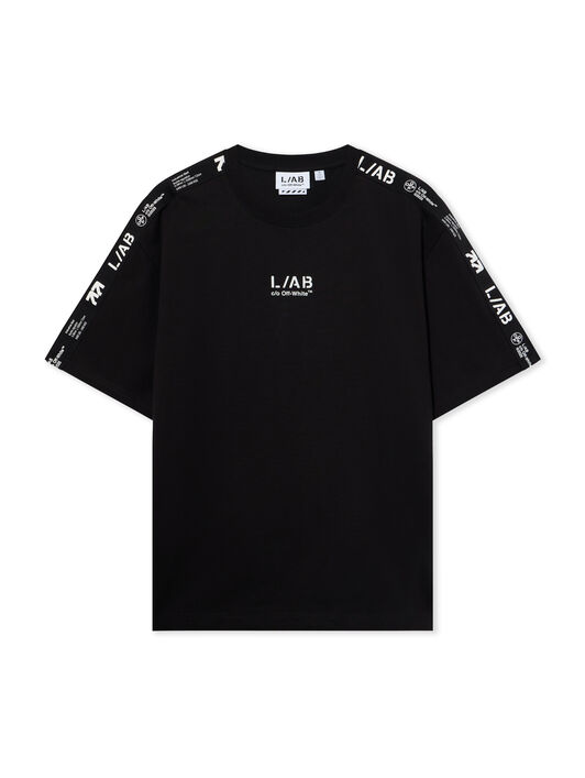 LAB L/AB Logo Tape T-Shirt BLACK 44LABF26T052