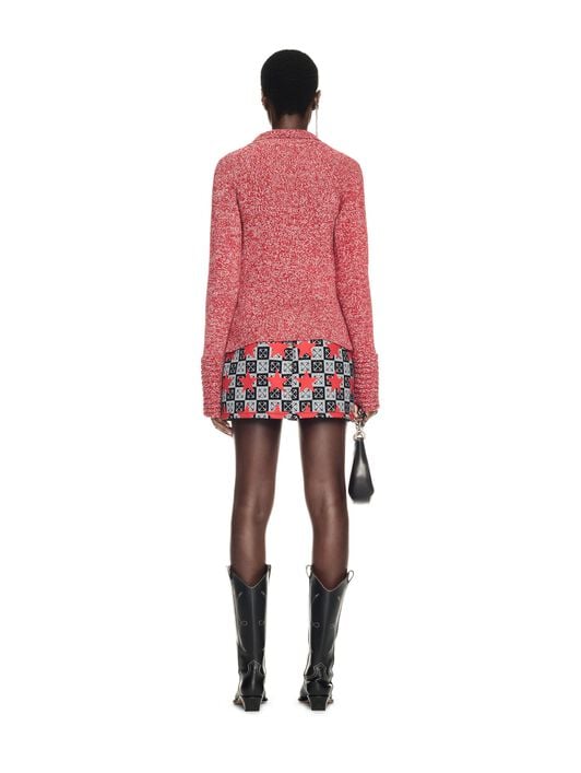 Blend Knit Jkt OFF WHITE Blend Knit Jkt RED OWHB04BW24KNI001