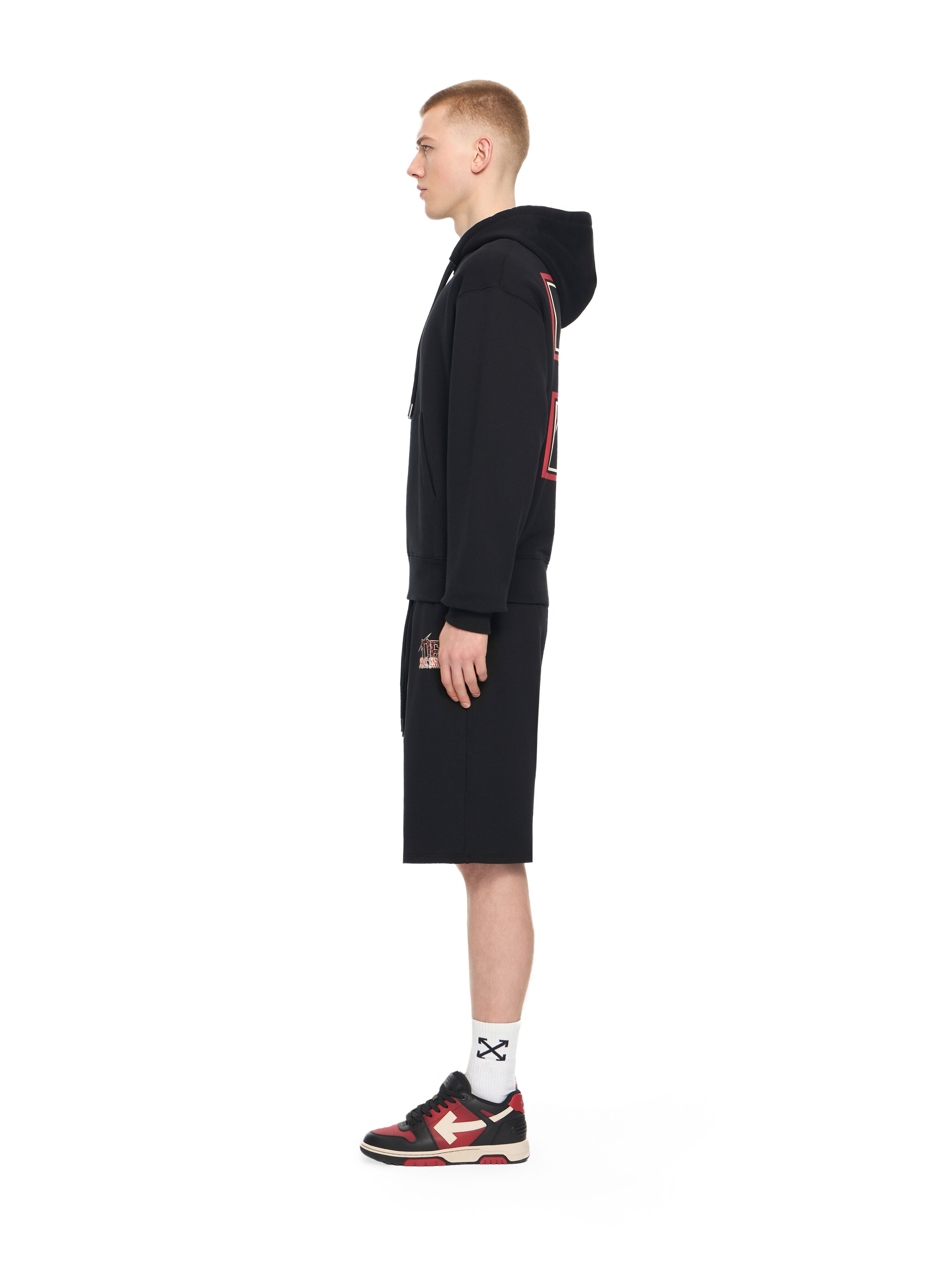 Off-White™ c/o AC Milan Skate Sweatshorts in BLACK RED for Men