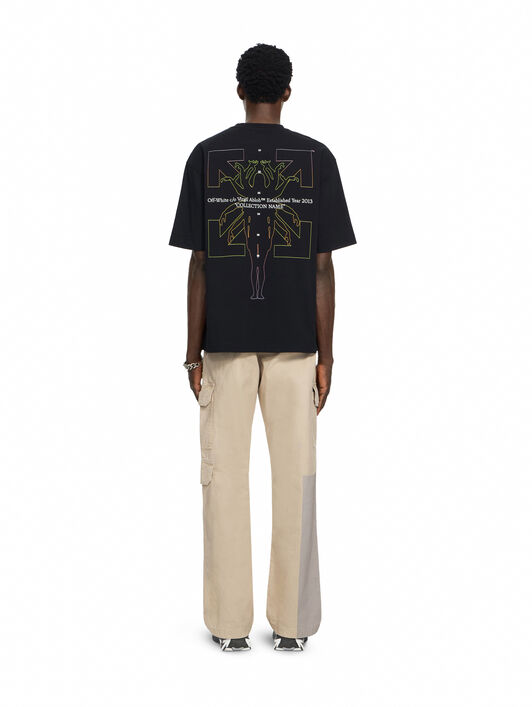 OFF WHITE Chakra Arrow Skate Short Sleeve T-Shirt BLACK 44MAA120F26J00F