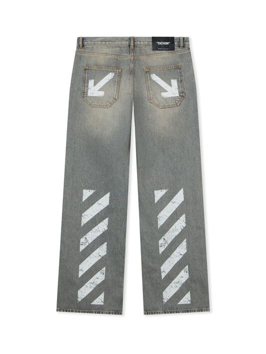 Half Arrow Slim Relaxed Jeans OFF WHITE Half Arrow Slim Relaxed Jeans SUN FADED GREY 44MYA18JF26D003