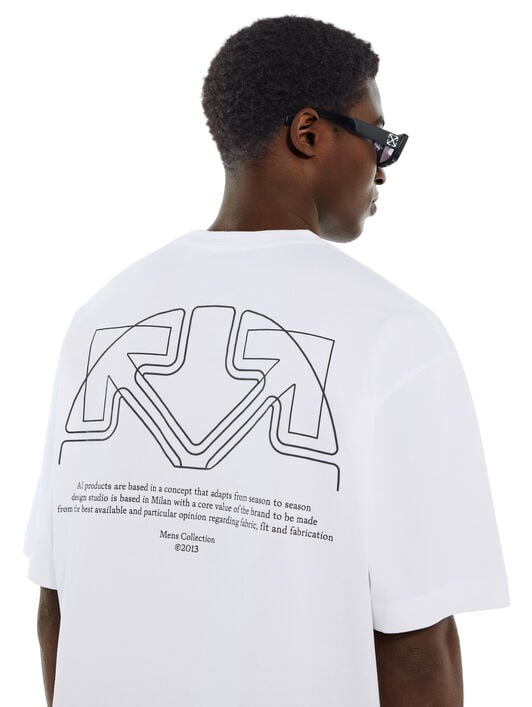 T-Shirt Skate Offline Half Arrow OFF WHITE T-Shirt Skate Offline Half Arrow WHITE 44MAA120F26J01E