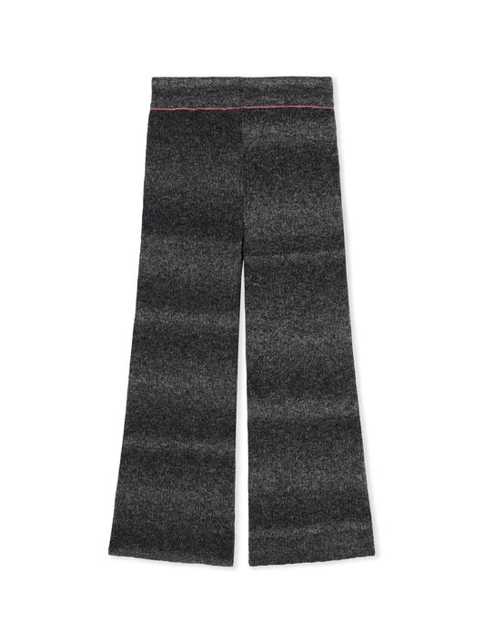 OFF WHITE Wide-Leg Clear Rib Logo Pants DARK GREY - FUCHSIA OGHG002F25KNI001