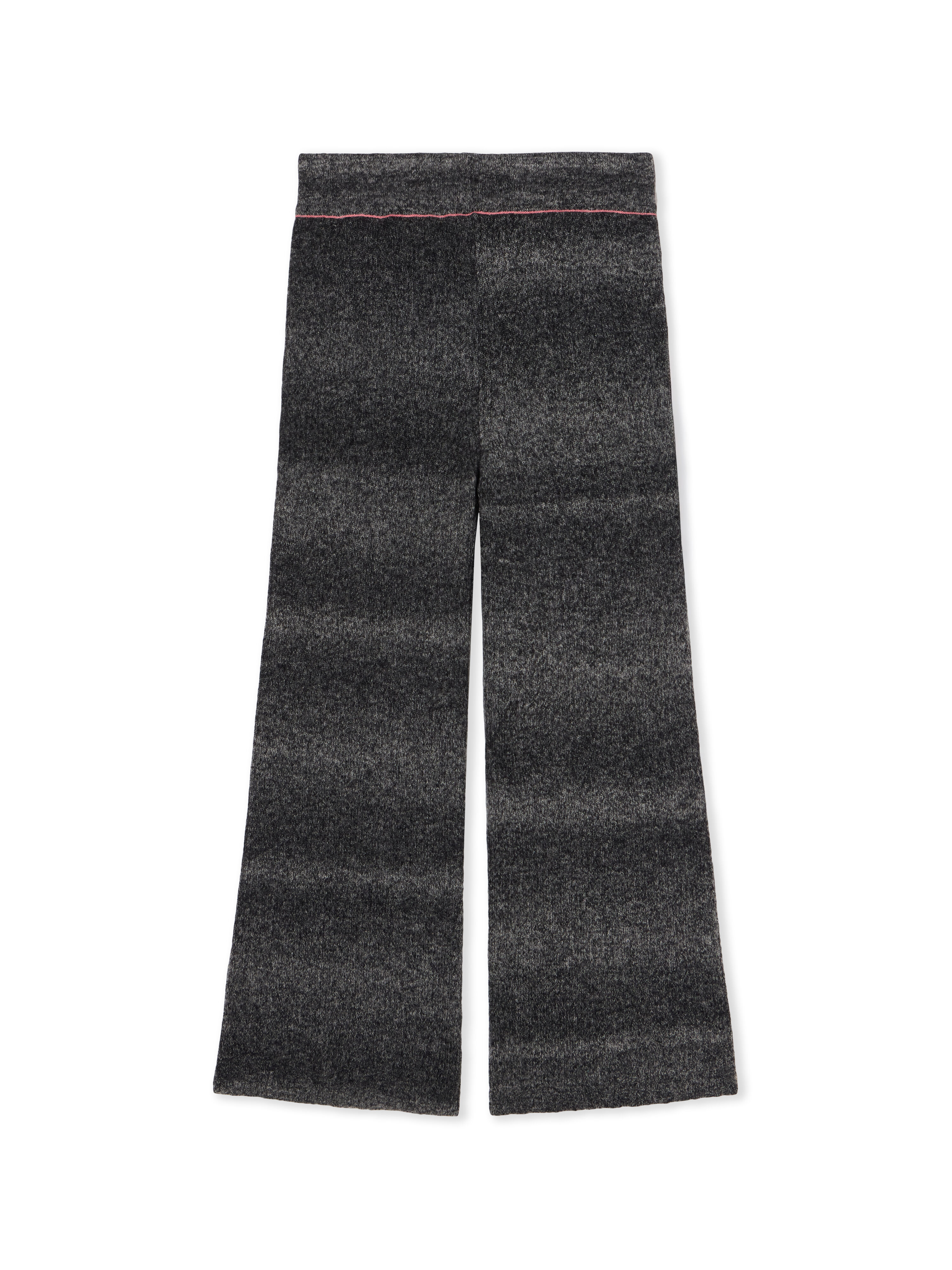 OFF WHITE Wide-Leg Clear Rib Logo Pants DARK GREY - FUCHSIA OGHG002F25KNI001