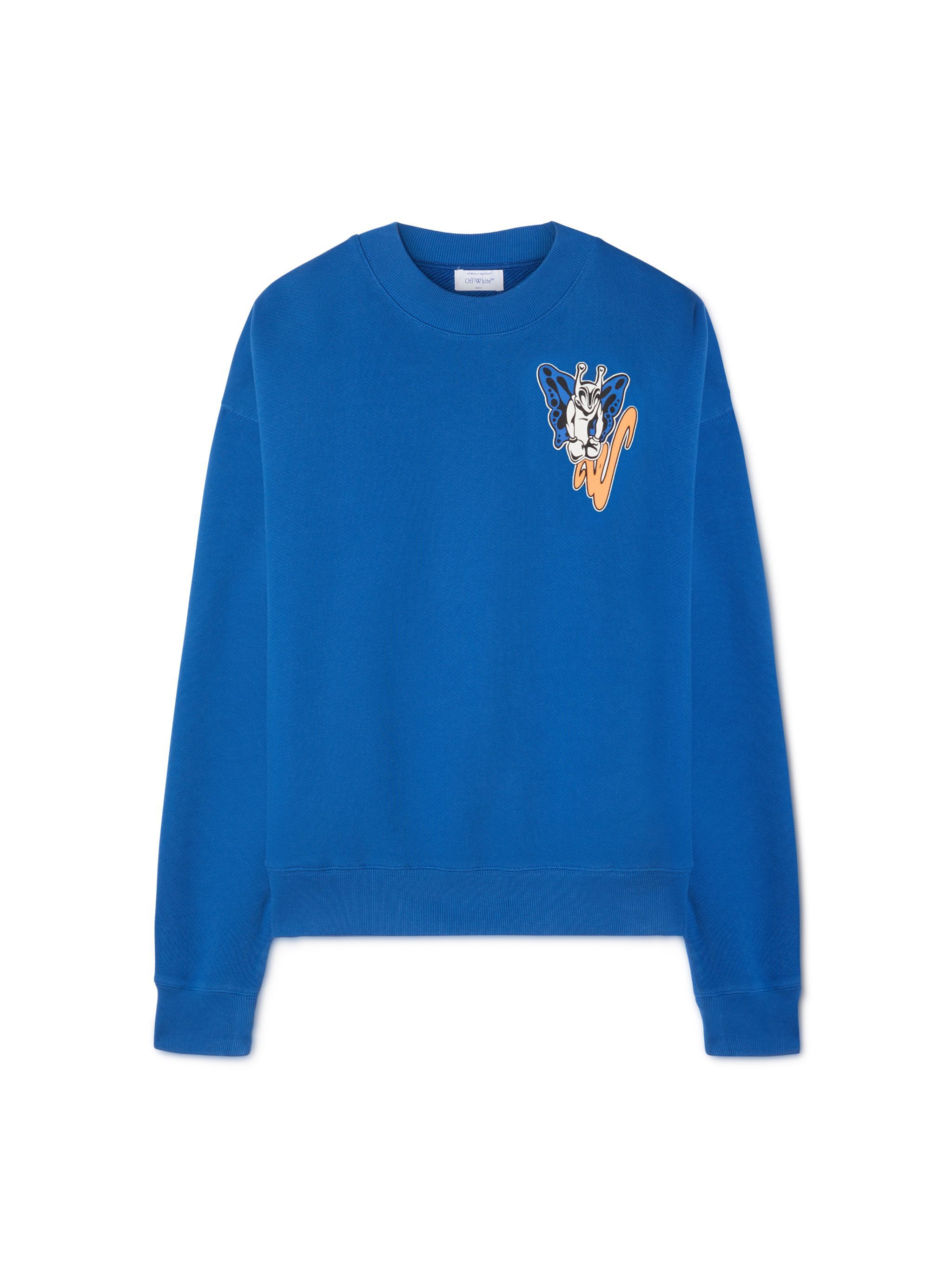 OFF WHITE Gang Skate Crewneck BLUE OMBA054F24FLE006