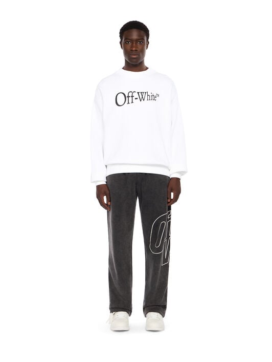 Run Arrow Skate Crewneck Sweatshirt OFF WHITE Run Arrow Skate Crewneck Sweatshirt WHITE - BLACK OMBA054F25FLE005