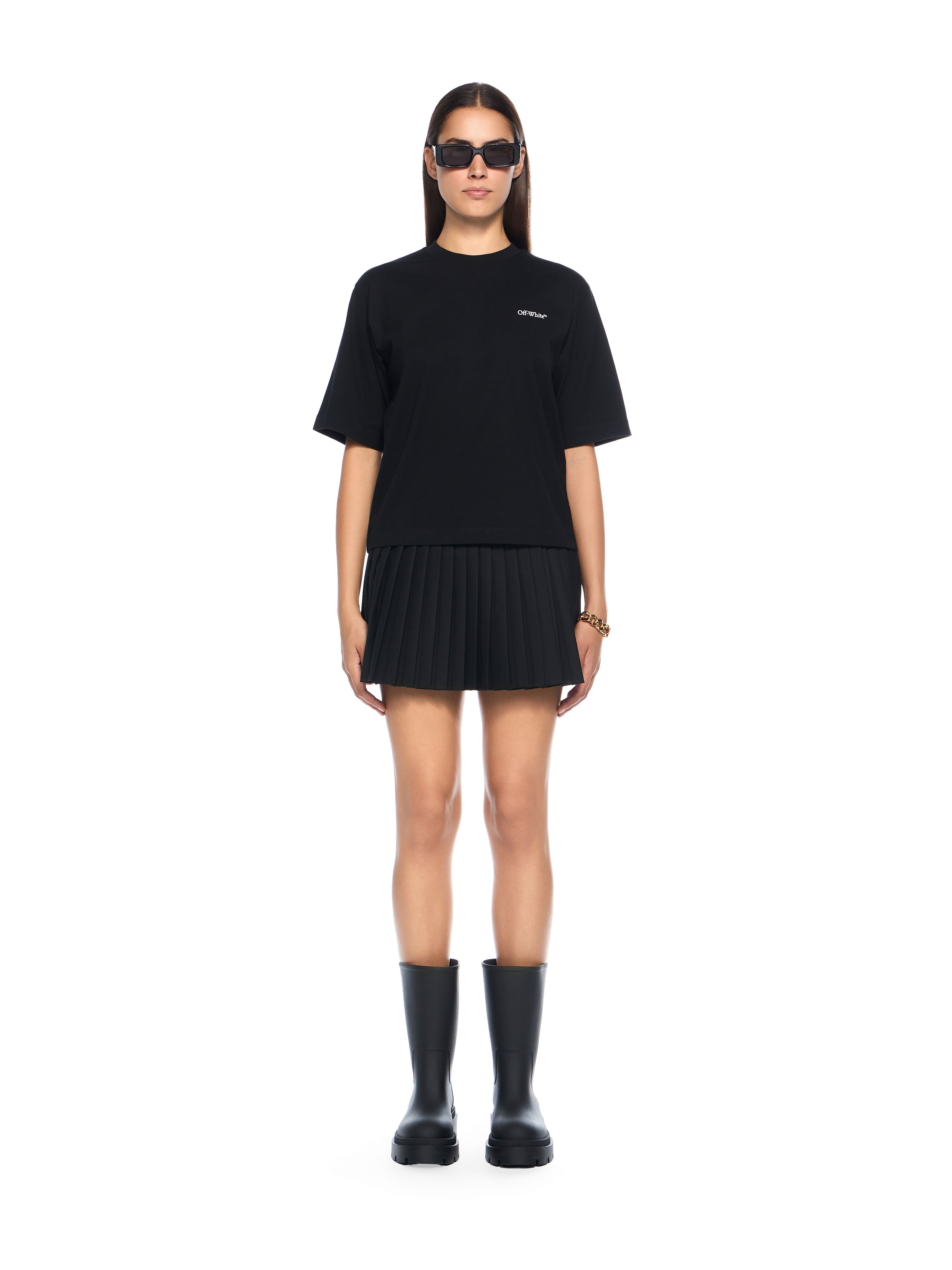 OFF WHITE Scribble Diag Boxy T-Shirt BLACK - WHITE OWAA124F25JER008