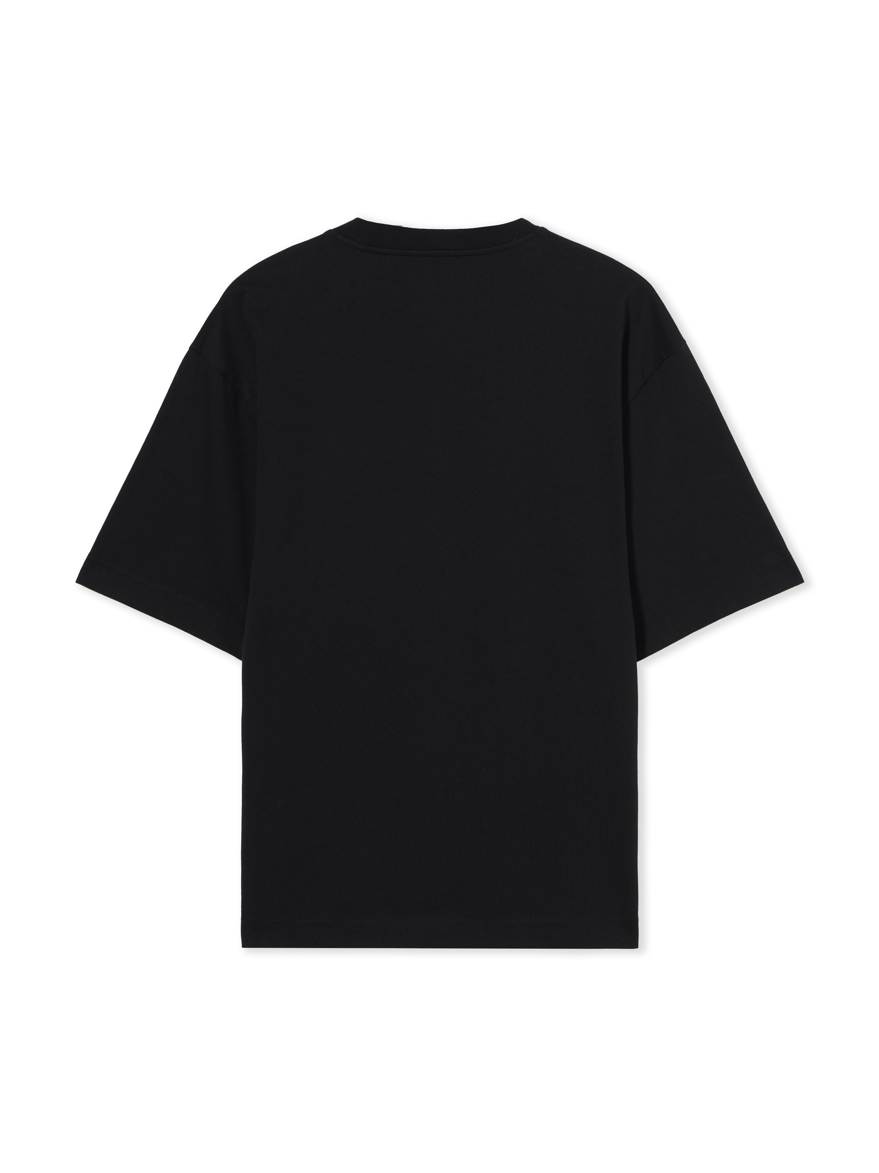 OFF WHITE Cupid Paper Skate Short Sleeve Logo Tee BLACK - OCHER YELLOW OMAA120F25JER00R