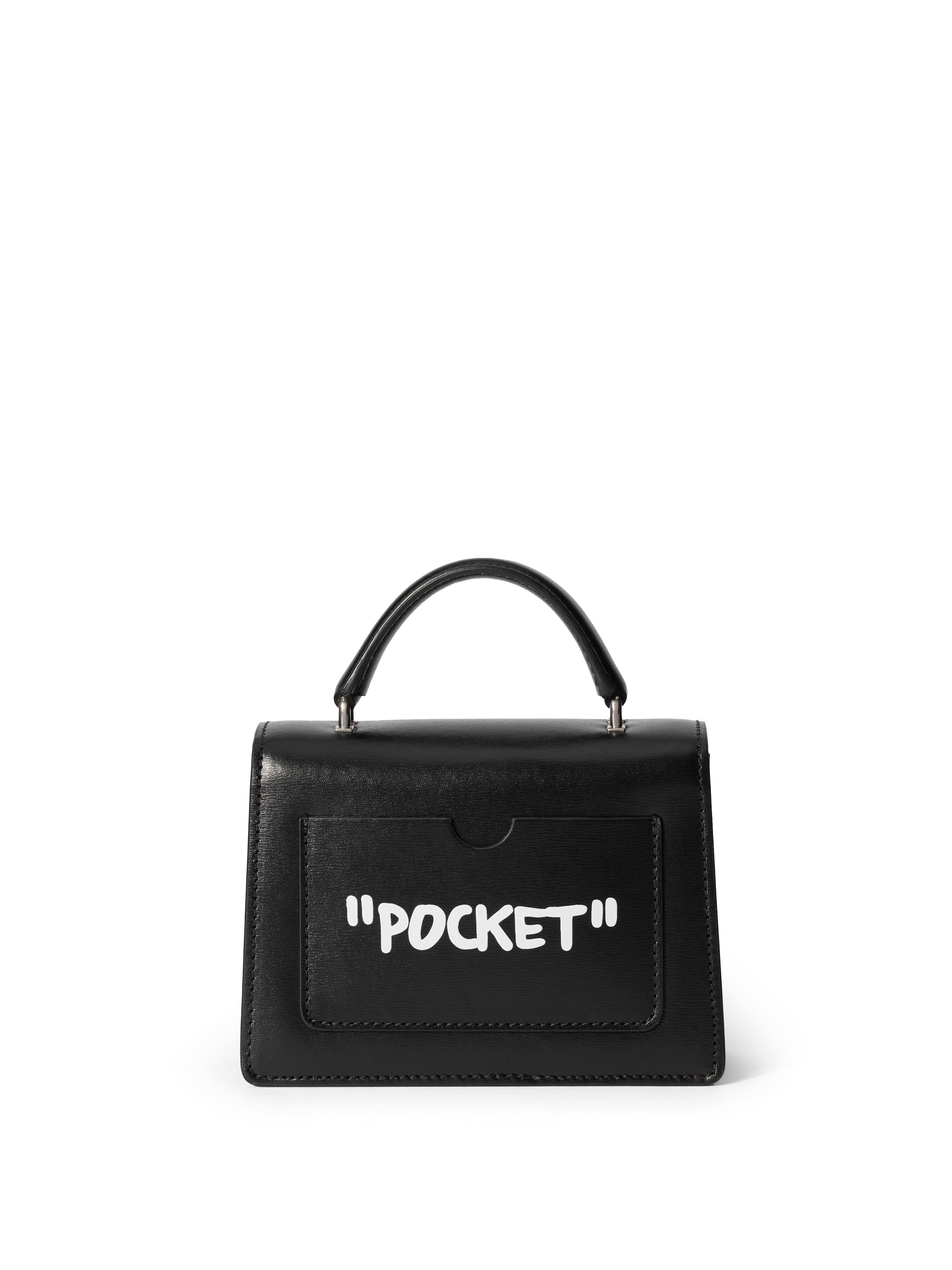 OFF WHITE Jitney Baby Quote Handbag BLACK - WHITE OWNP063C99LEA002