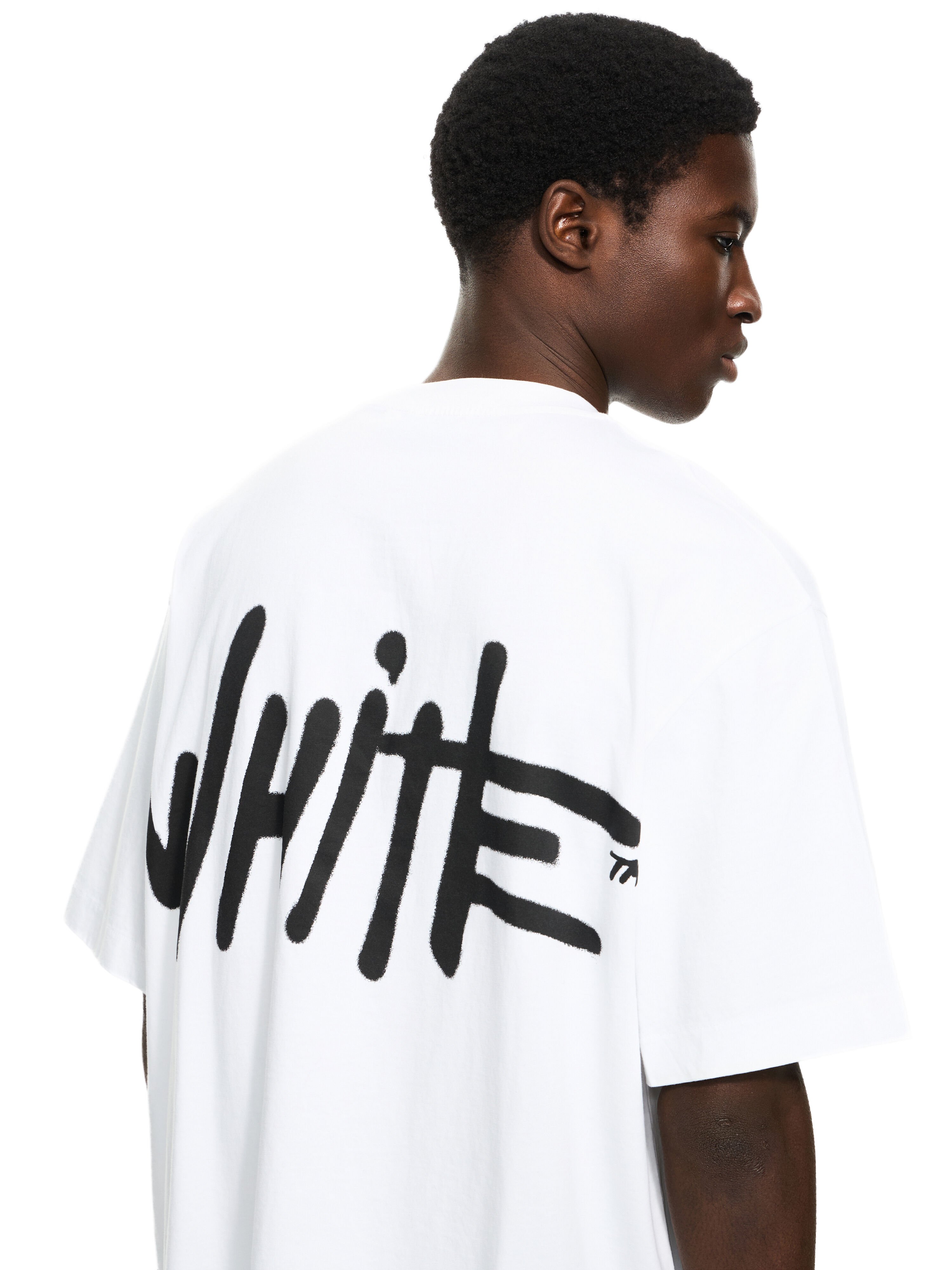 OFF WHITE Spray Logo Skate S/S Tee WHITE 44MAA120S26J00L