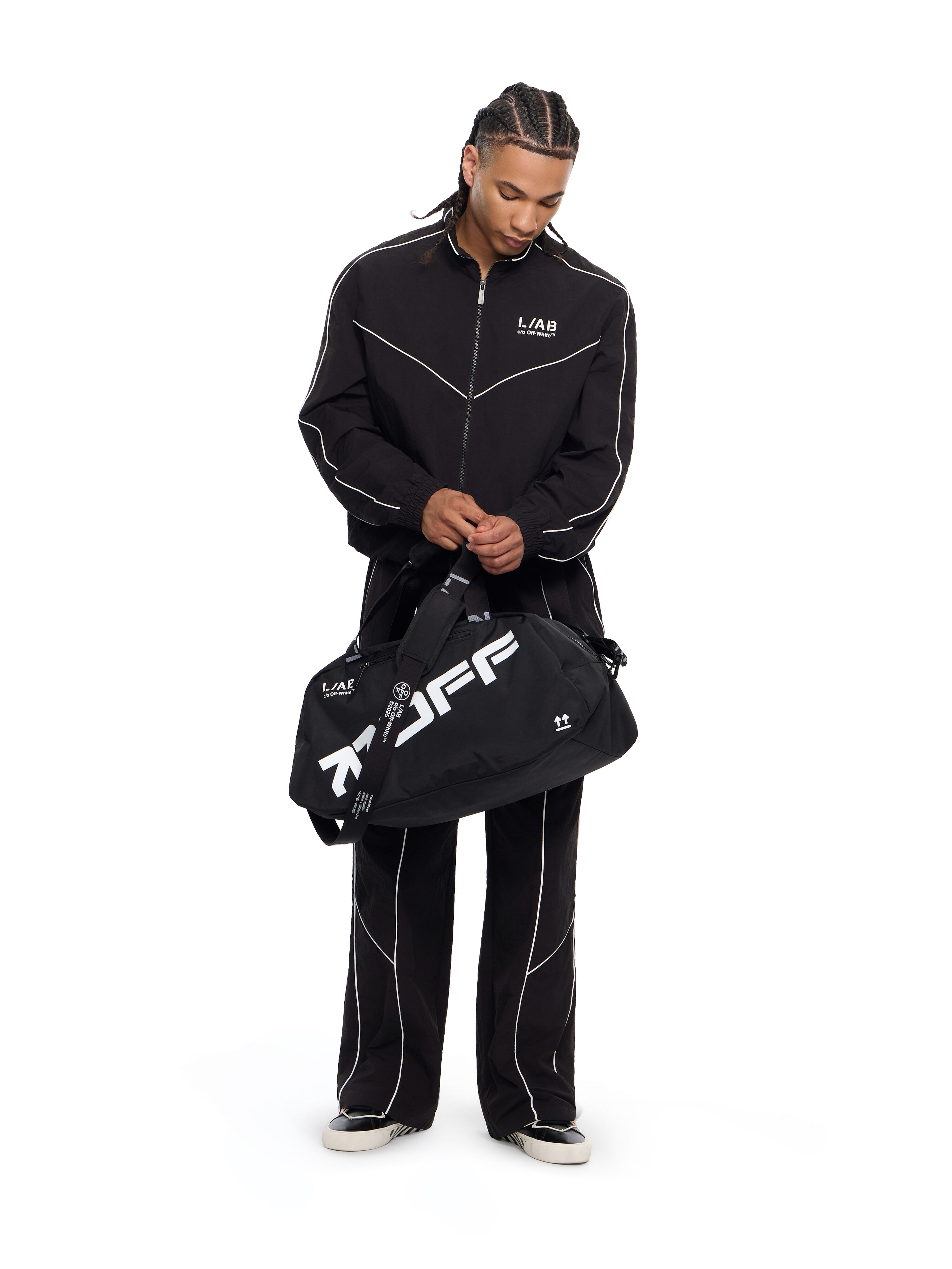 L/AB Diagonal Track Jacket in BLACK for Men | L/AB c/o Off-White™