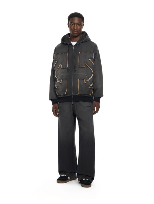 OFF WHITE Distress Diag Slouchy Sweatpant HIGHLIGHTED BLACK 44MCH05CS26D002