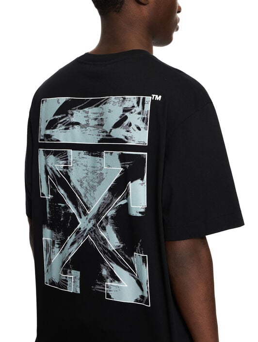 OFF WHITE Paint Arrow Skate T-shirt BLACK 44MAA120S26J00J