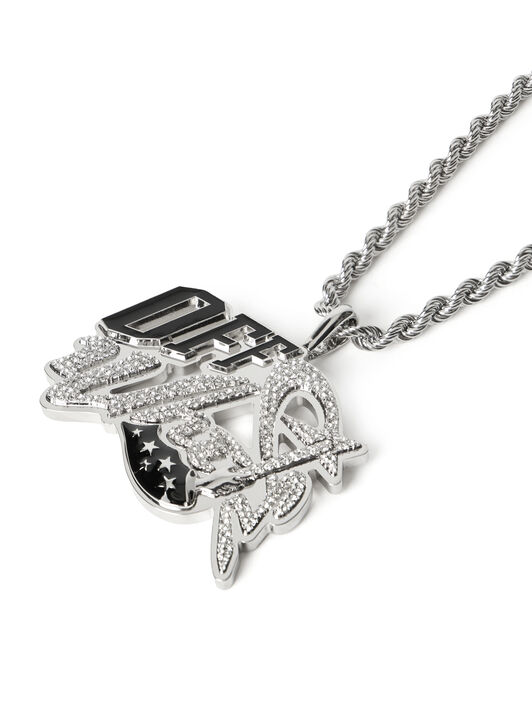 OFF WHITE Bling Strass Wizard Chain SILVER - SILVER OMOB165S26MET001