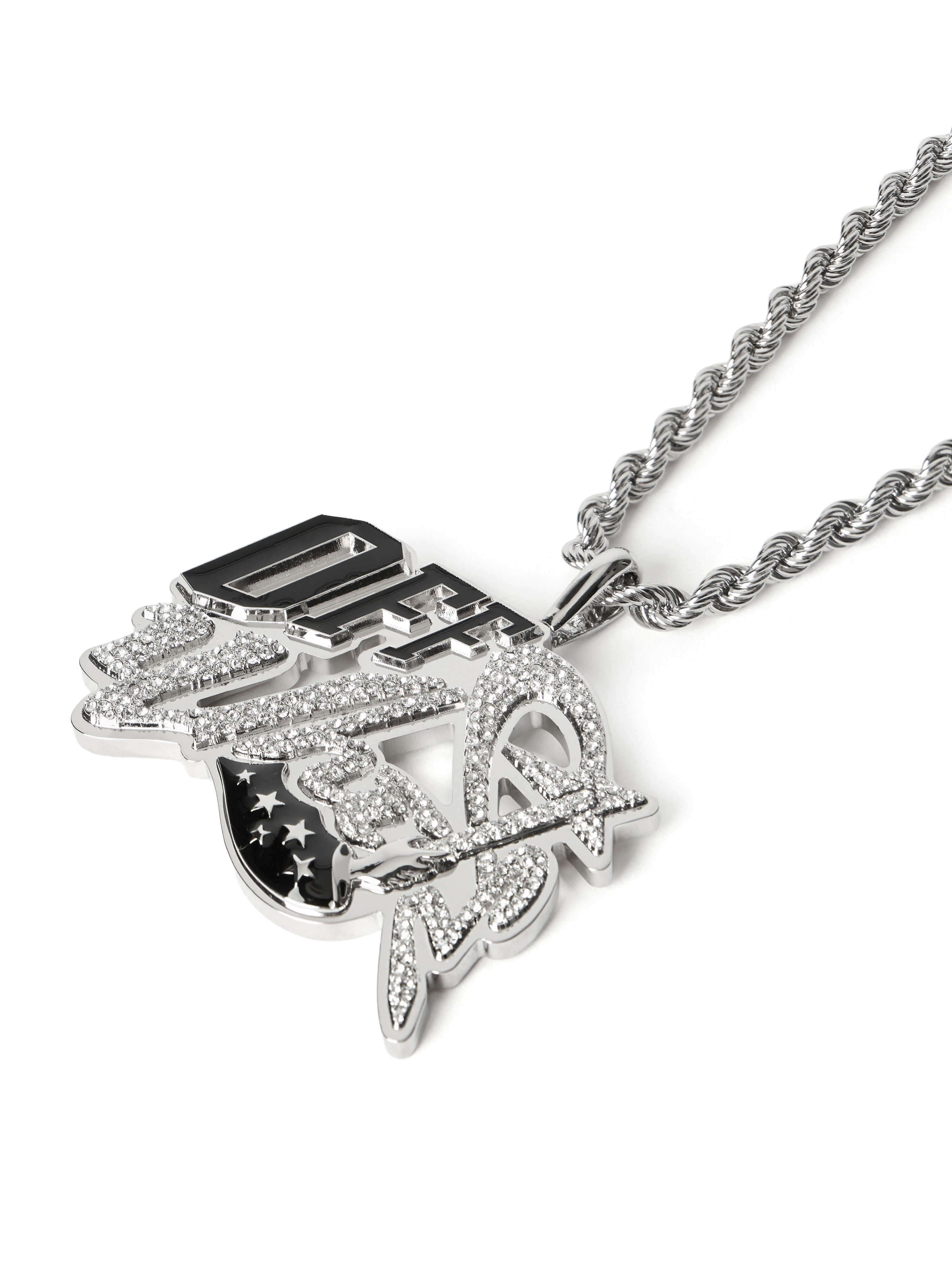 OFF WHITE Bling Strass Wizard Chain SILVER - SILVER OMOB165S26MET001