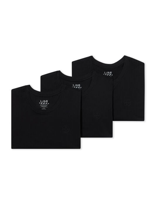 LAB L/AB Off Logo Undershirts - 3 Pack BLACK LAB90461