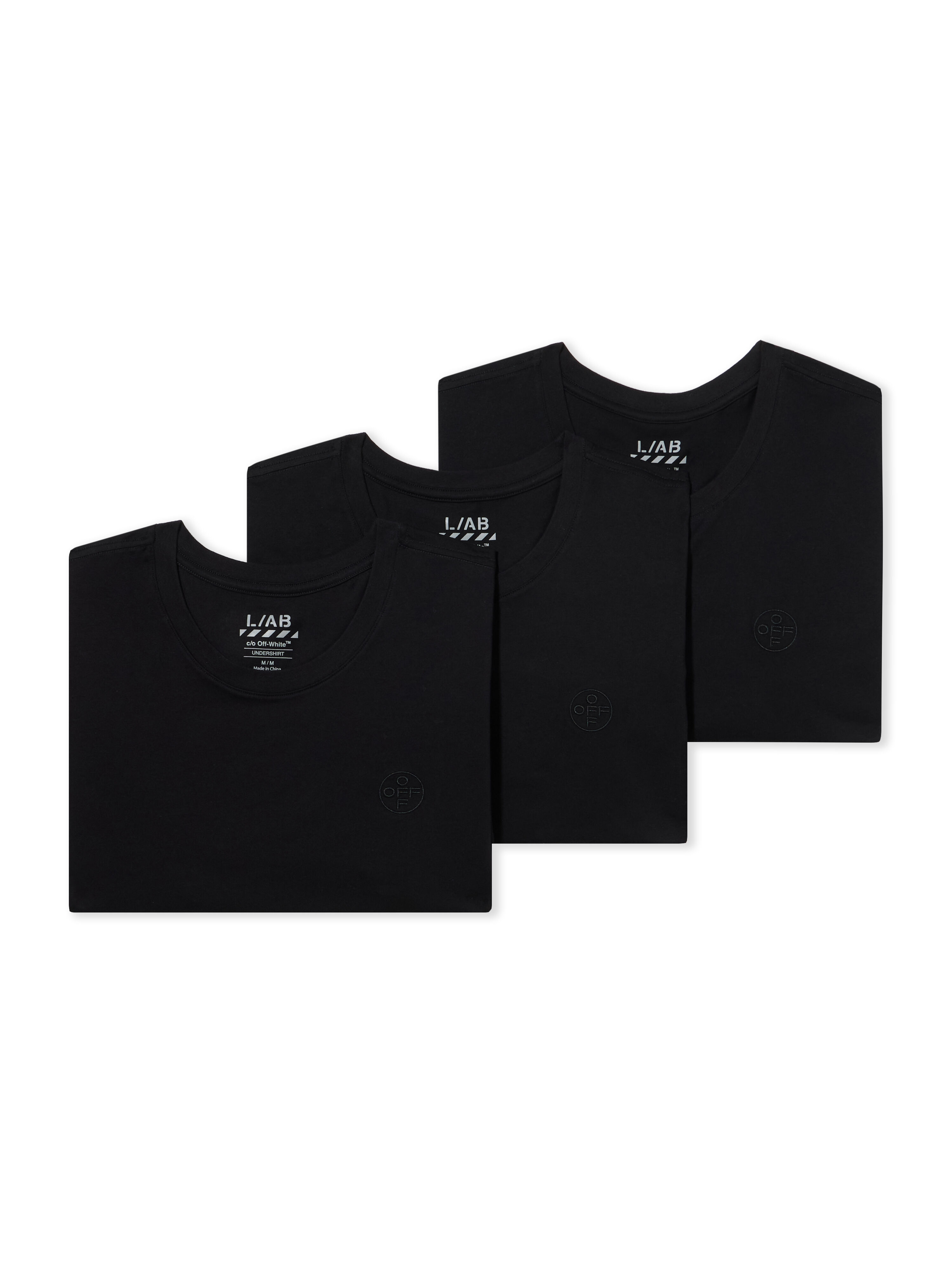 LAB L/AB Off Logo Undershirts - 3 Pack BLACK LAB90461