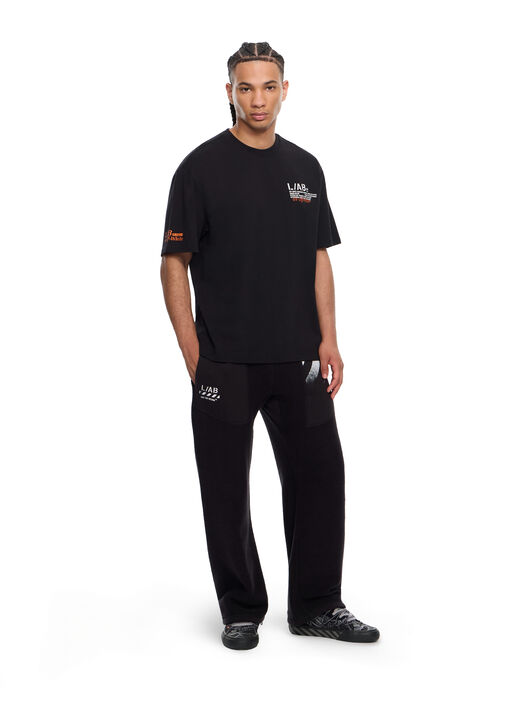 LAB L/AB Off Active Duct Tape T-Shirt BLACK 44LABF26T082