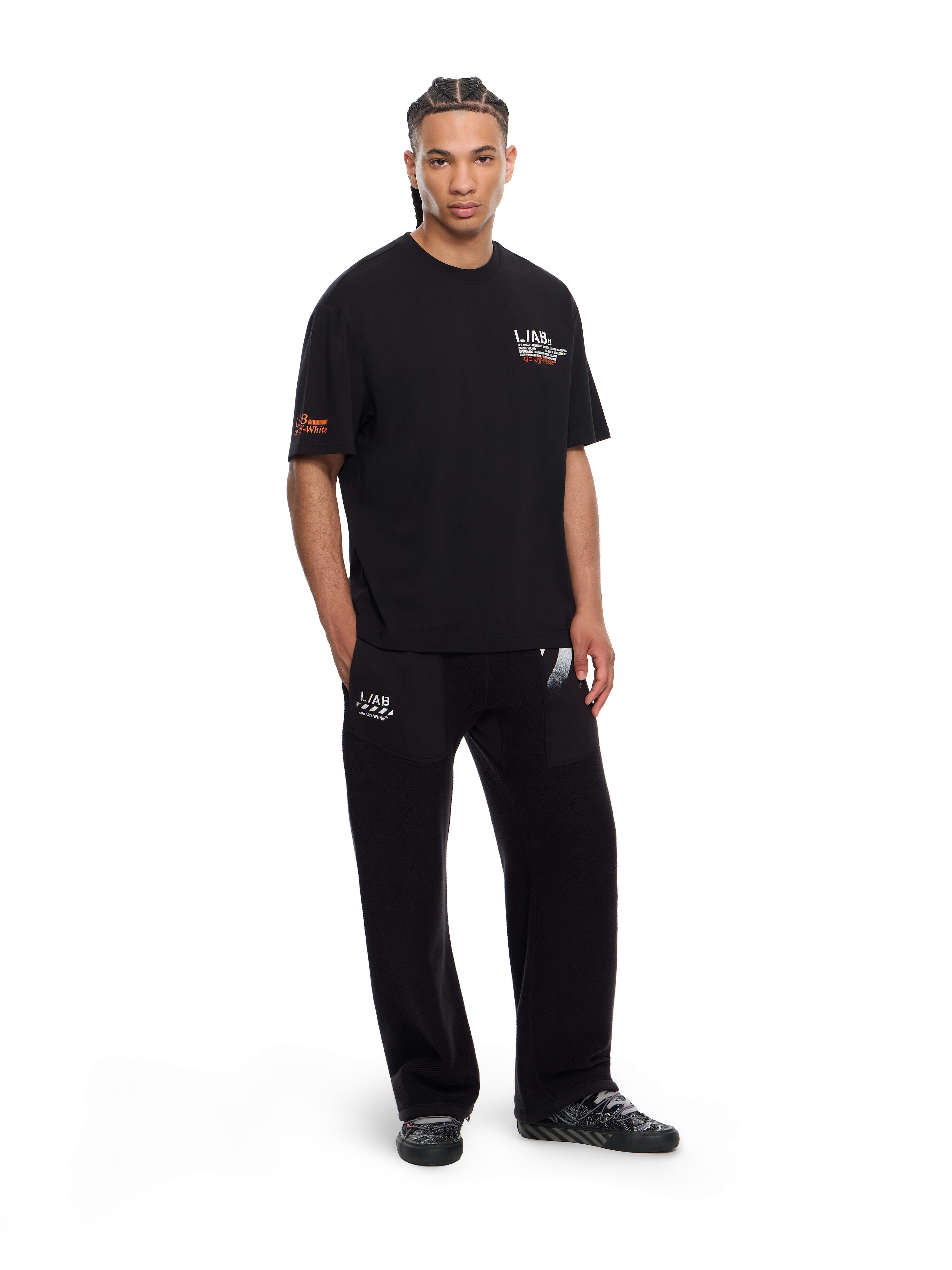 LAB L/AB Off Active Duct Tape T-Shirt BLACK 44LABF26T082