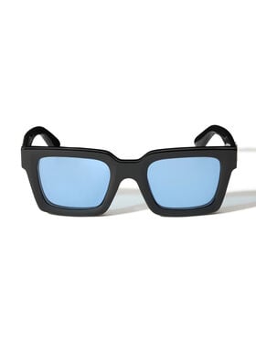 OFF WHITE Clip On Light Blue Lens Sunglasses Shiny Black OW9000104550