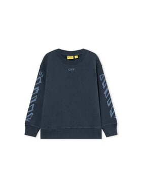 OFF WHITE Diag Marker Crewneck Sweatshirt BLUE NIGHTS 44BBA001F26F008