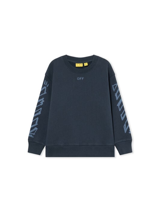 Diag Marker Crewneck Sweatshirt OFF WHITE Diag Marker Crewneck Sweatshirt BLUE NIGHTS 44BBA001F26F008