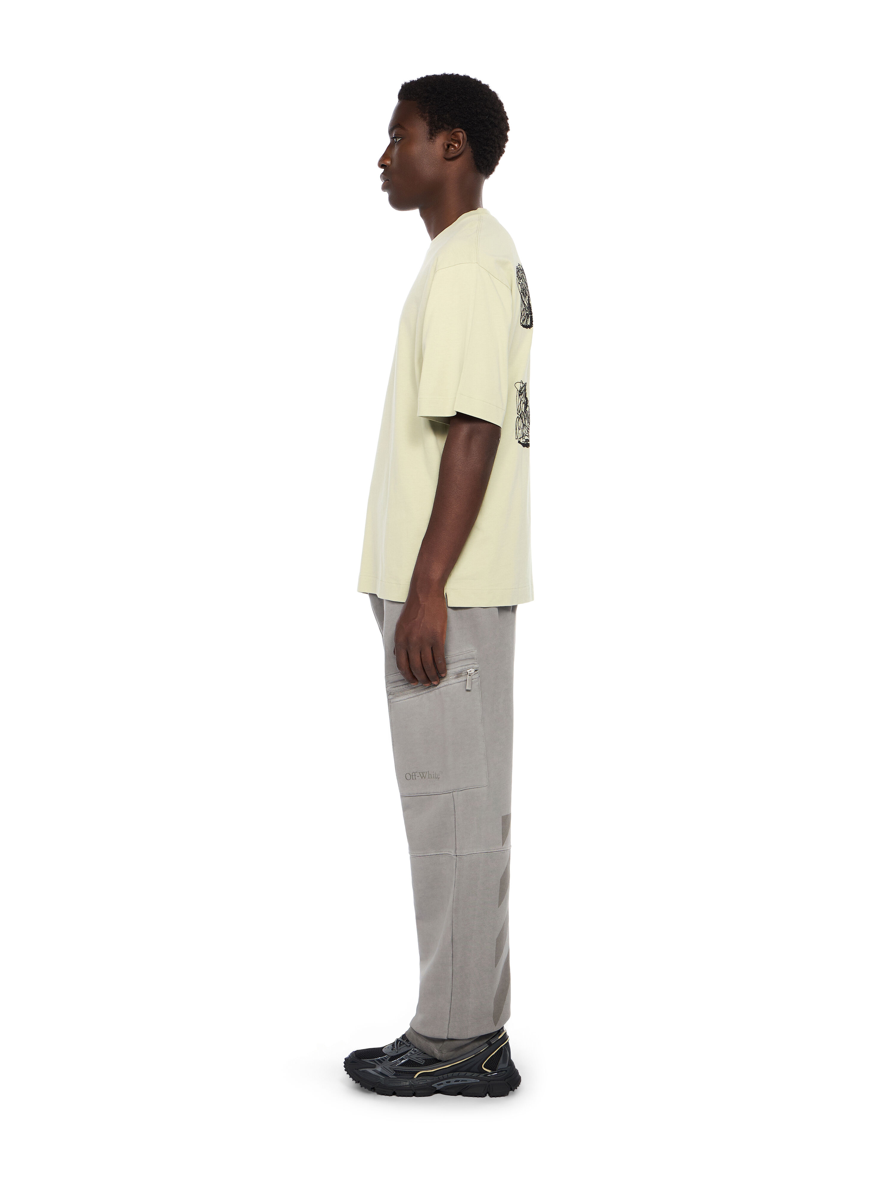 OFF WHITE Scribble Arrow Skate Logo T-Shirt ALFAALFA - BLACK OMAA120F25JER00C