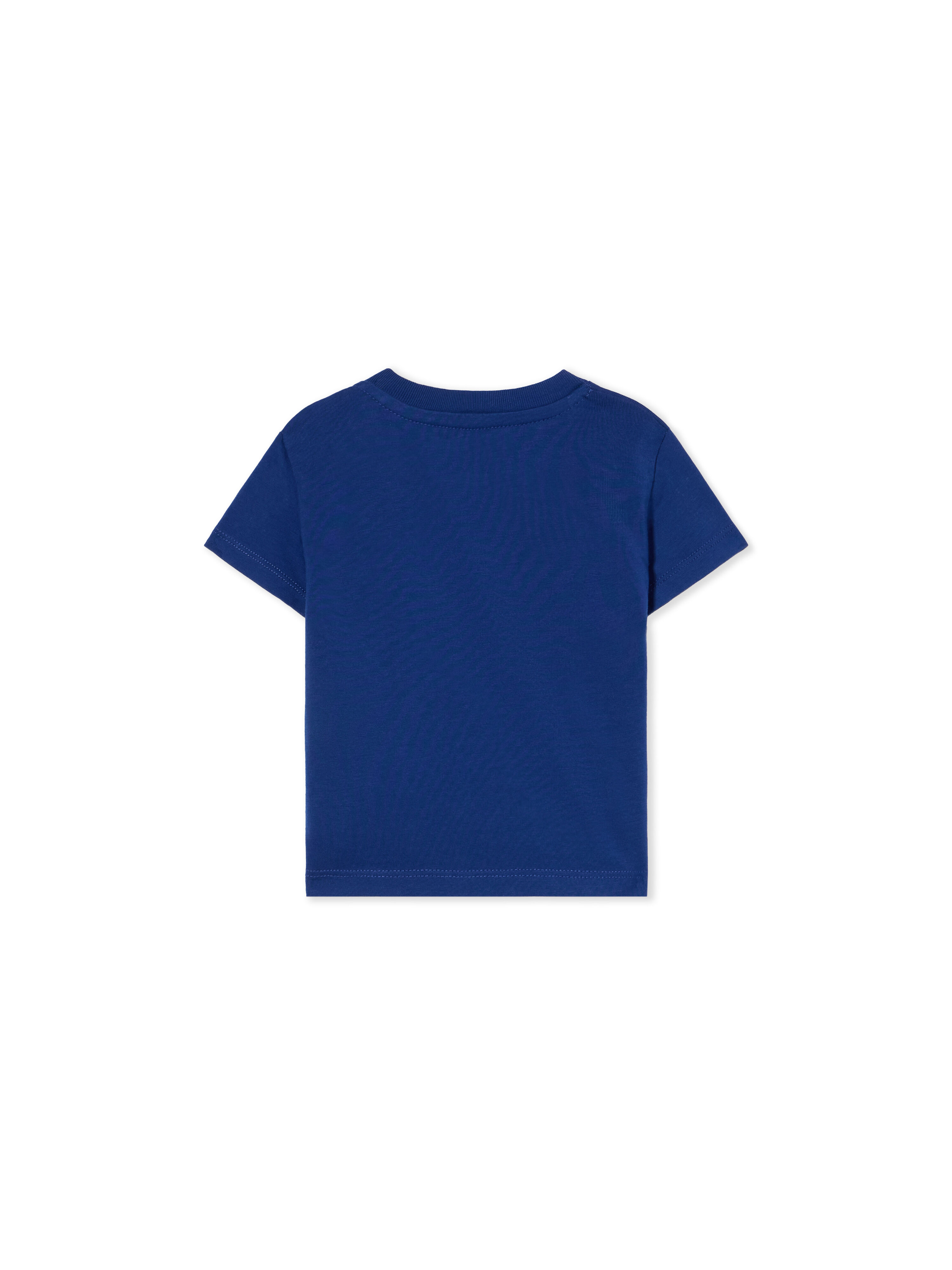 OFF WHITE Big Bookish Crackle Logo T-Shirt BLUE - WHITE OBXB001F25JER003