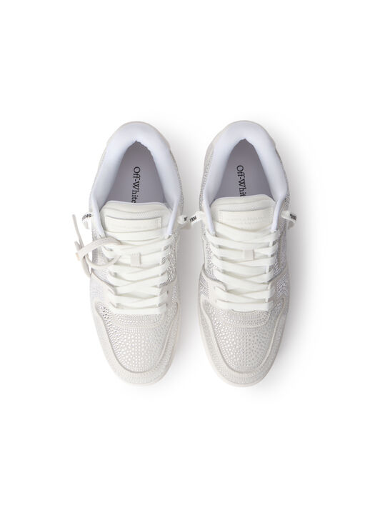 OFF WHITE Out Of Office Strass Sneakers WHITE - SILVER OMIA189C99LEA018