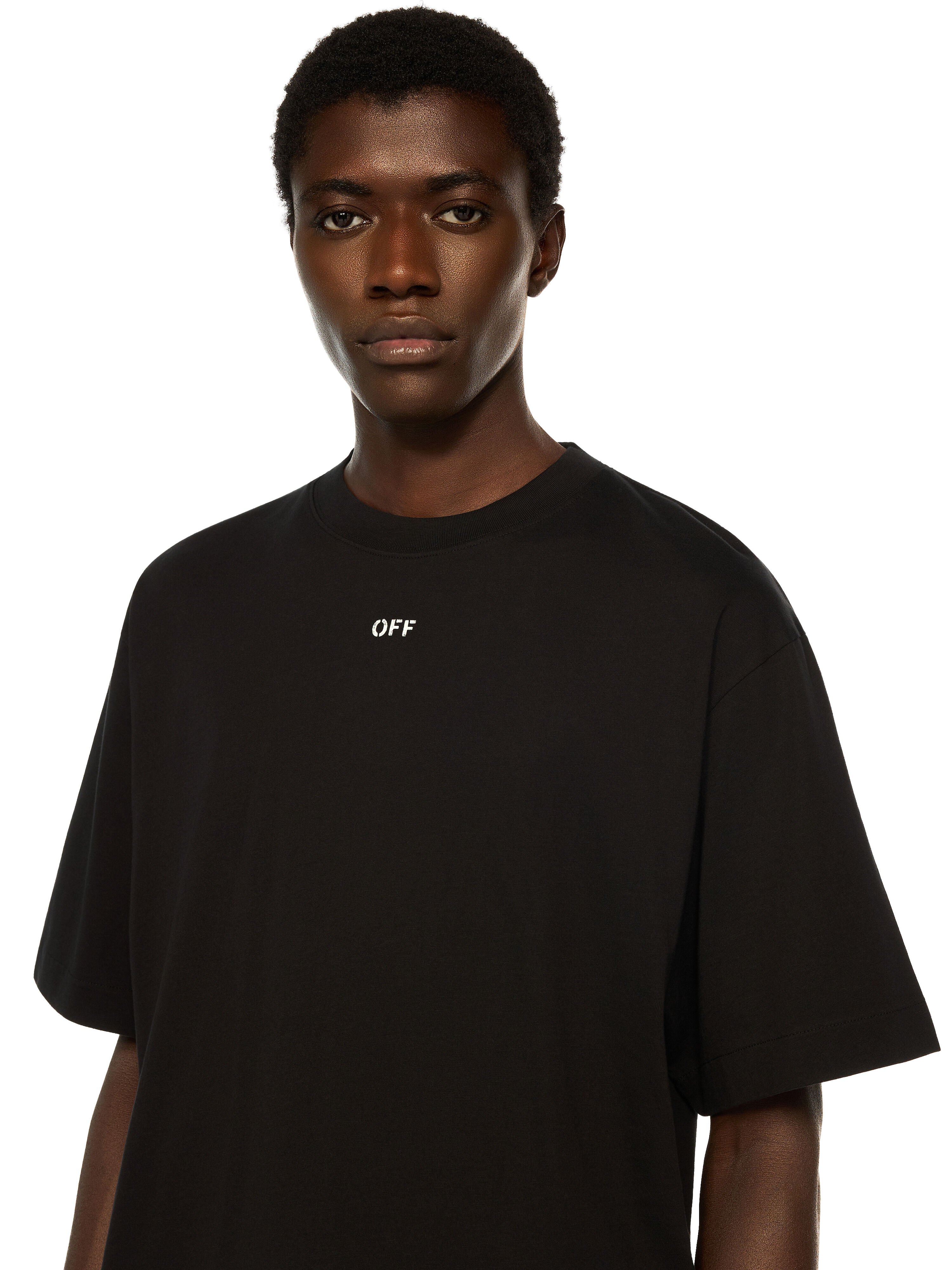 OFF WHITE Thinkman Arrow Skate Logo Tee BLACK - WHITE OMAA120F25JER008