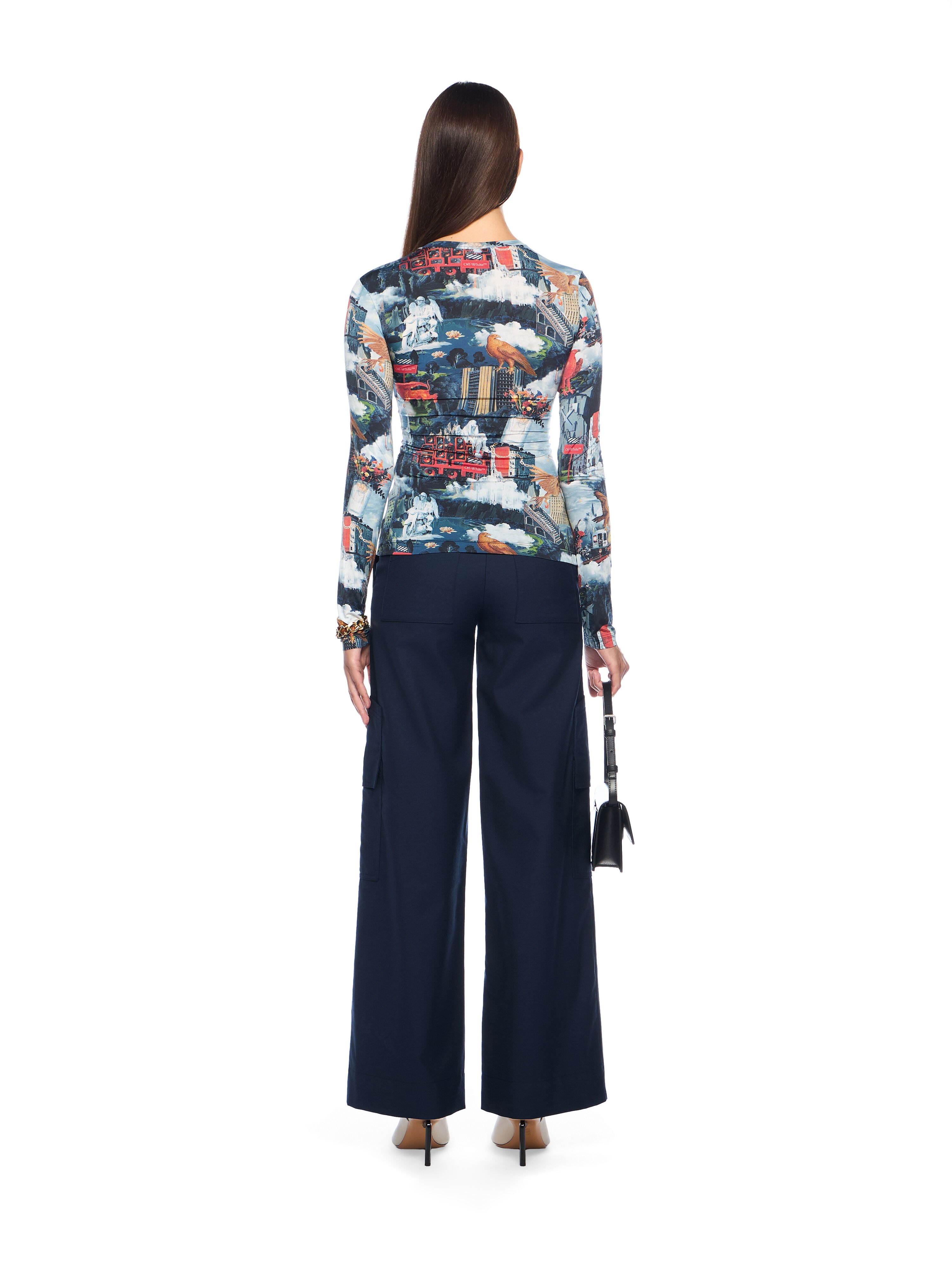 OFF WHITE World Paint Second Skin Crew AI PRINT-WHITE OWAD136F25JER001