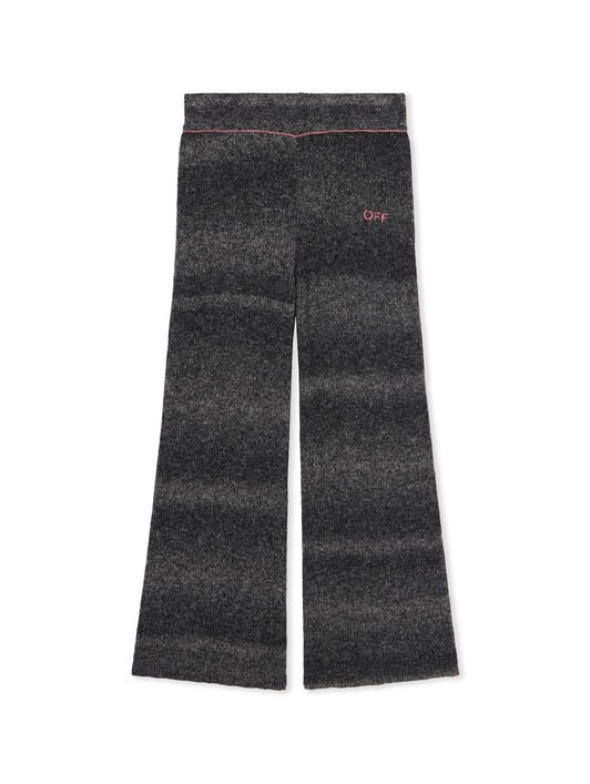 Wide-Leg Clear Rib Logo Pants OFF WHITE Wide-Leg Clear Rib Logo Pants DARK GREY - FUCHSIA OGHG002F25KNI001
