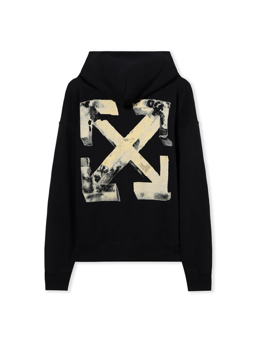 OFF WHITE Cloudy Arrow Skate Hoodie BLACK - DOUBLE CREAM OMBB085F25FLE00L