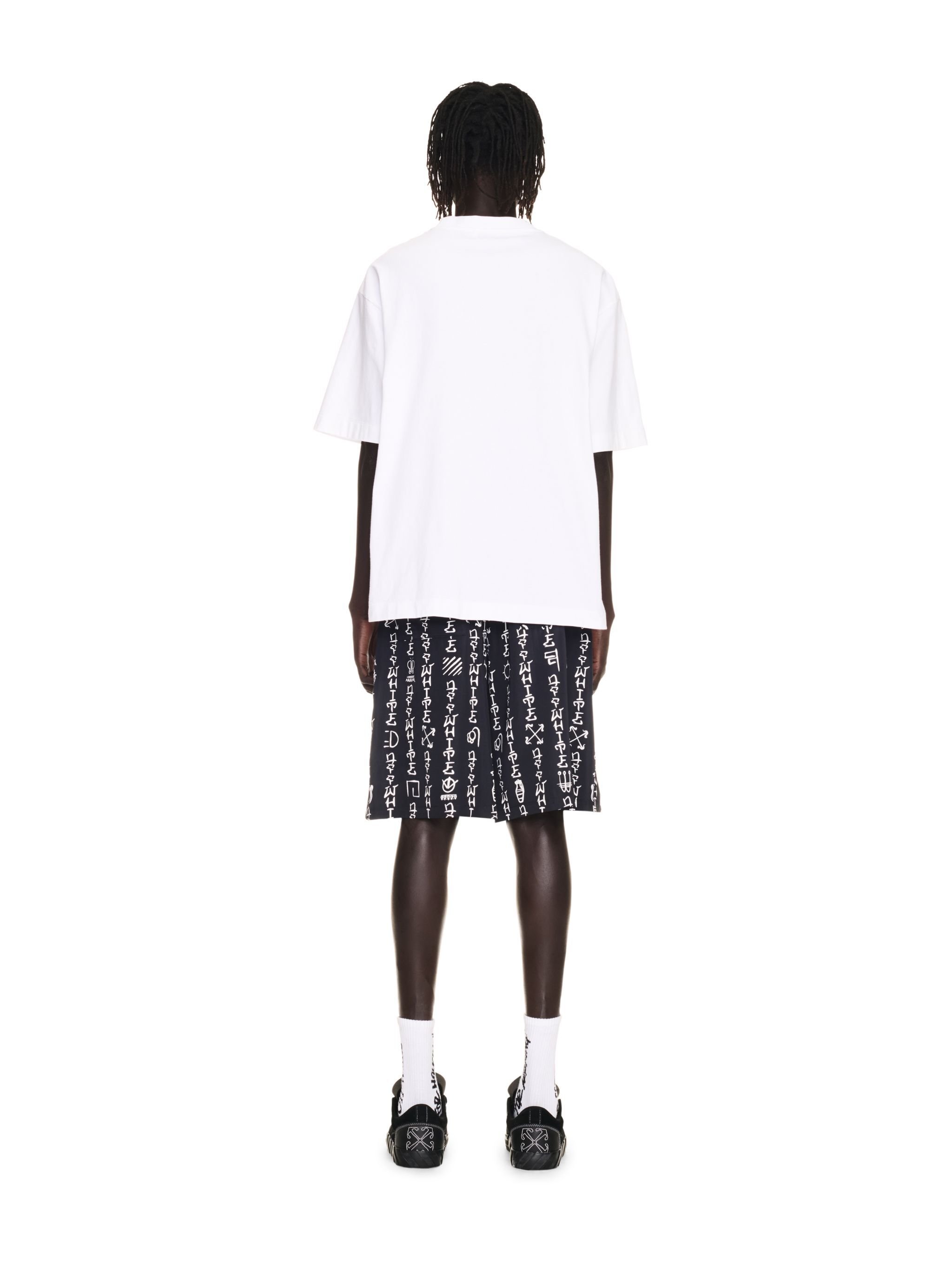 OFF WHITE College Skate S/S Tee WHITE OMAA120F24JER00M